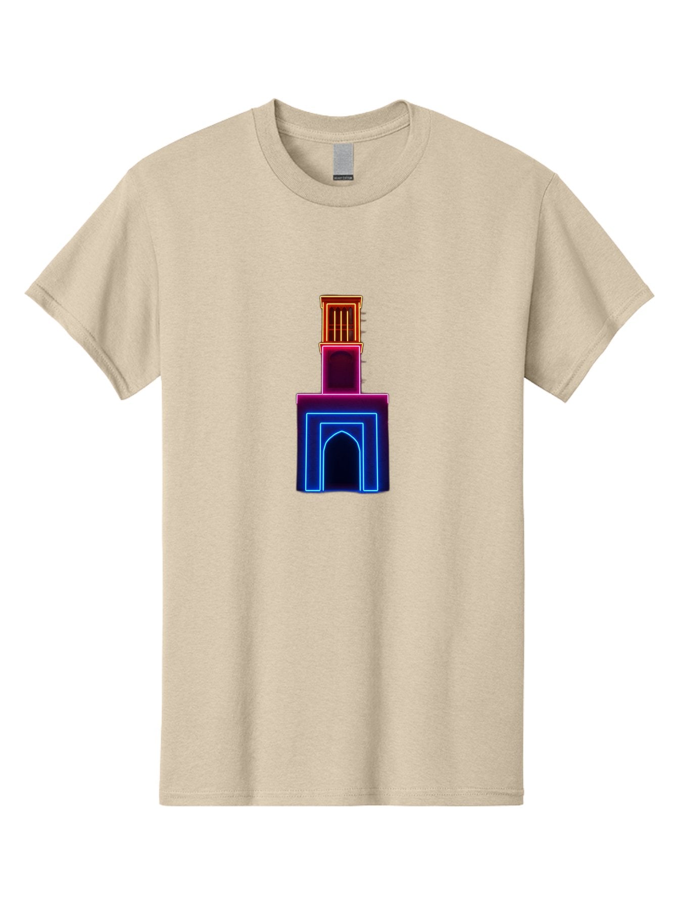 Neon-Tower-With-Archway Men'S Graphic Tee, 100% Cotton, Comfortable Casual Summer Wear, Machine Washable, Vintage Camera, Old Camera, Antique Camera, Black Camera, Classic Photography, Photography Equipment, Nostalgic Device, Film Camera, Bag856 10