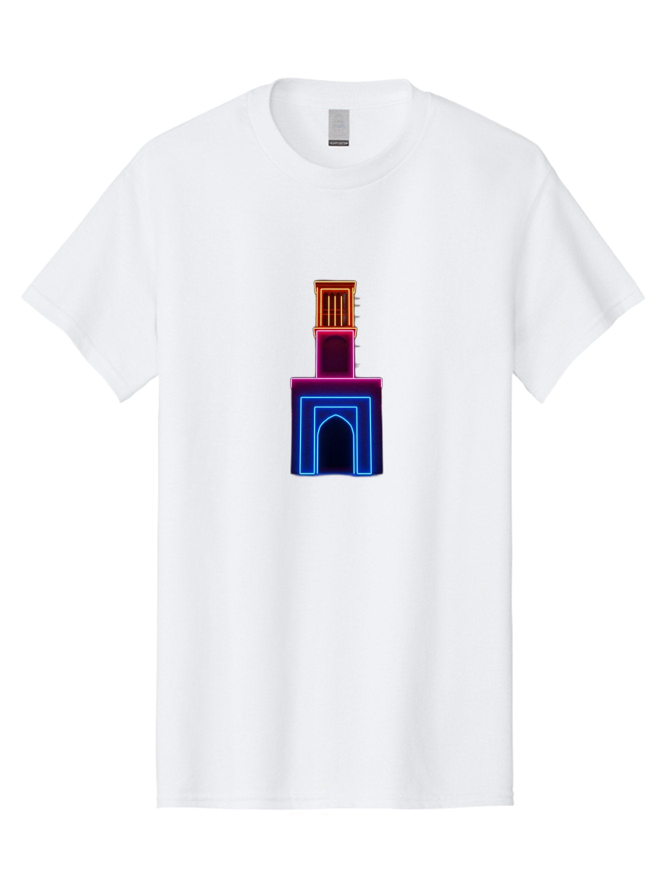 Neon-Tower-With-Archway Men'S Graphic Tee, 100% Cotton, Comfortable Casual Summer Wear, Machine Washable, Vintage Camera, Old Camera, Antique Camera, Black Camera, Classic Photography, Photography Equipment, Nostalgic Device, Film Camera, Bag856 6