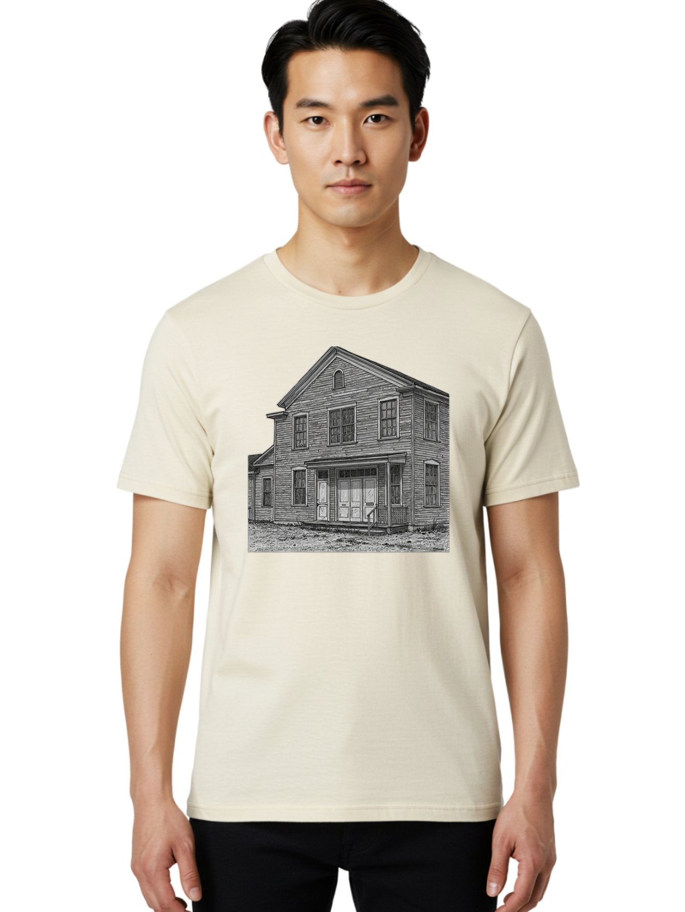 Old-House Men'S Graphic Tee, 100% Cotton, Comfortable Casual Summer Wear, Machine Washable, Vintage Camera, Old Camera, Antique Camera, Black Camera, Classic Photography, Photography Equipment, Nostalgic Device, Film Camera, Camera Art Bag870 19