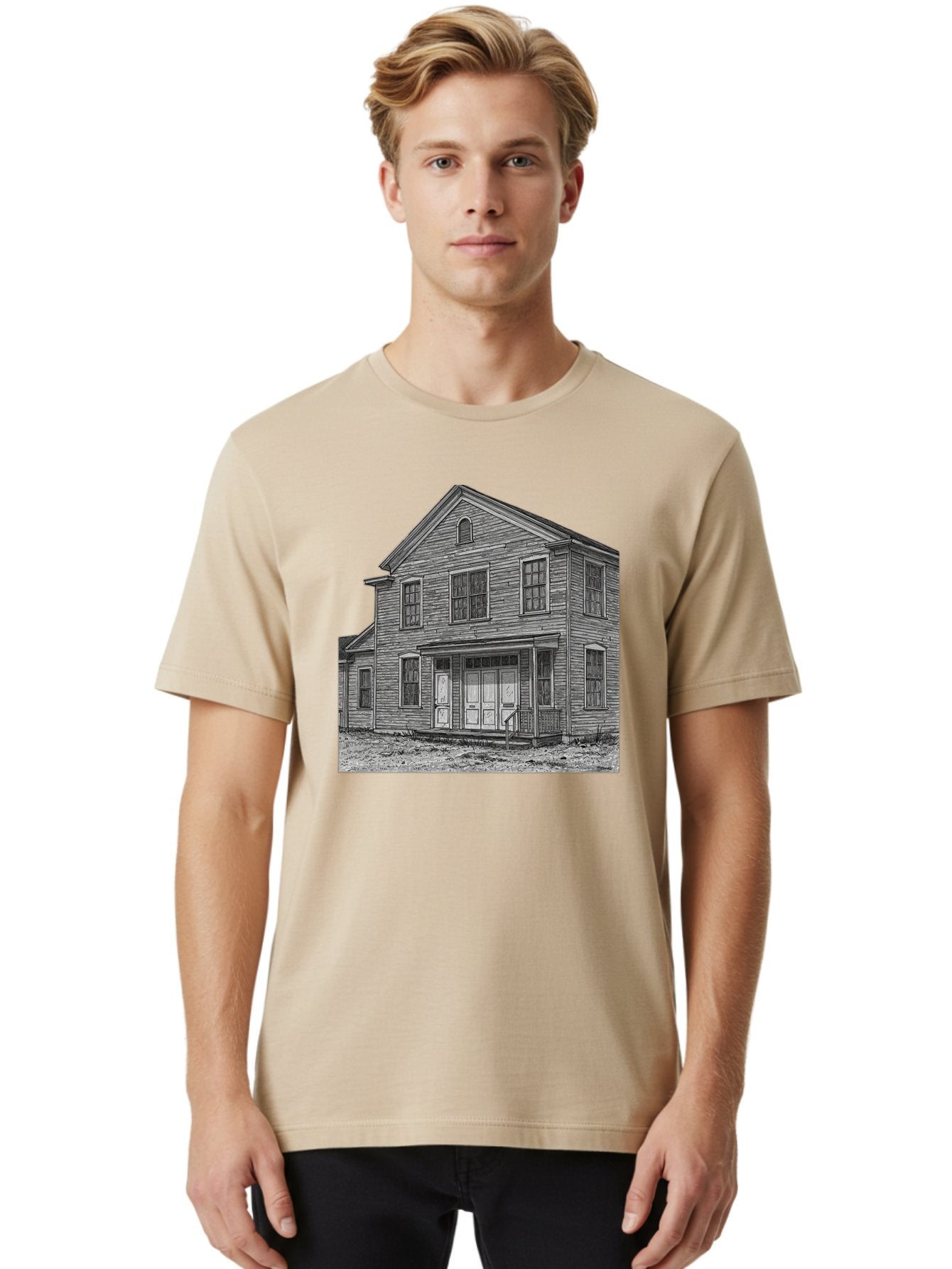 Old-House Men'S Graphic Tee, 100% Cotton, Comfortable Casual Summer Wear, Machine Washable, Vintage Camera, Old Camera, Antique Camera, Black Camera, Classic Photography, Photography Equipment, Nostalgic Device, Film Camera, Camera Art Bag870 27