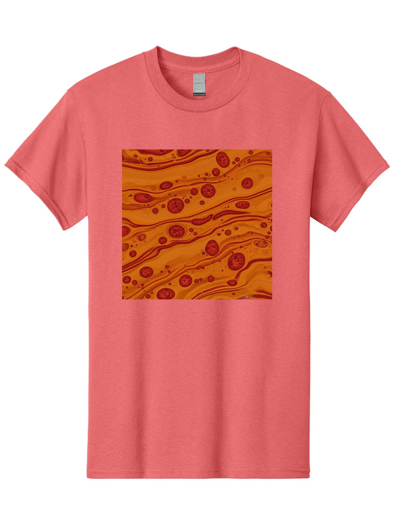 Orange-Marble-Pattern Men'S Graphic Tee, 100% Cotton, Comfortable Casual Summer Wear, Machine Washable, Vintage Camera, Old Camera, Antique Camera, Black Camera, Classic Photography, Photography Equipment, Nostalgic Device, Film Camera, Bag885 15