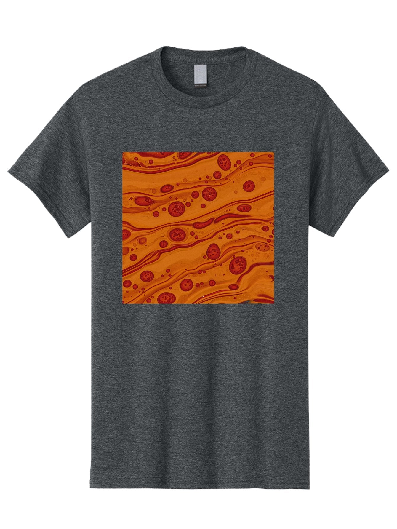 Orange-Marble-Pattern Men'S Graphic Tee, 100% Cotton, Comfortable Casual Summer Wear, Machine Washable, Vintage Camera, Old Camera, Antique Camera, Black Camera, Classic Photography, Photography Equipment, Nostalgic Device, Film Camera, Bag885 6