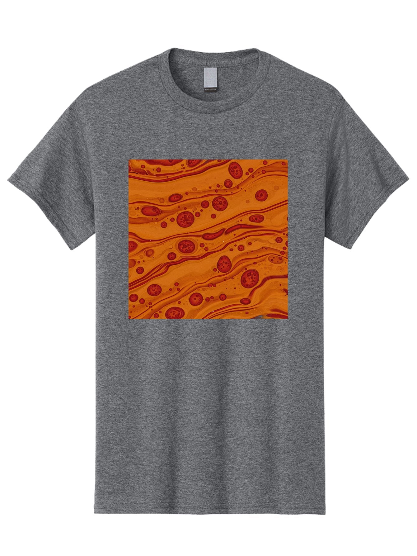 Orange-Marble-Pattern Men'S Graphic Tee, 100% Cotton, Comfortable Casual Summer Wear, Machine Washable, Vintage Camera, Old Camera, Antique Camera, Black Camera, Classic Photography, Photography Equipment, Nostalgic Device, Film Camera, Bag885