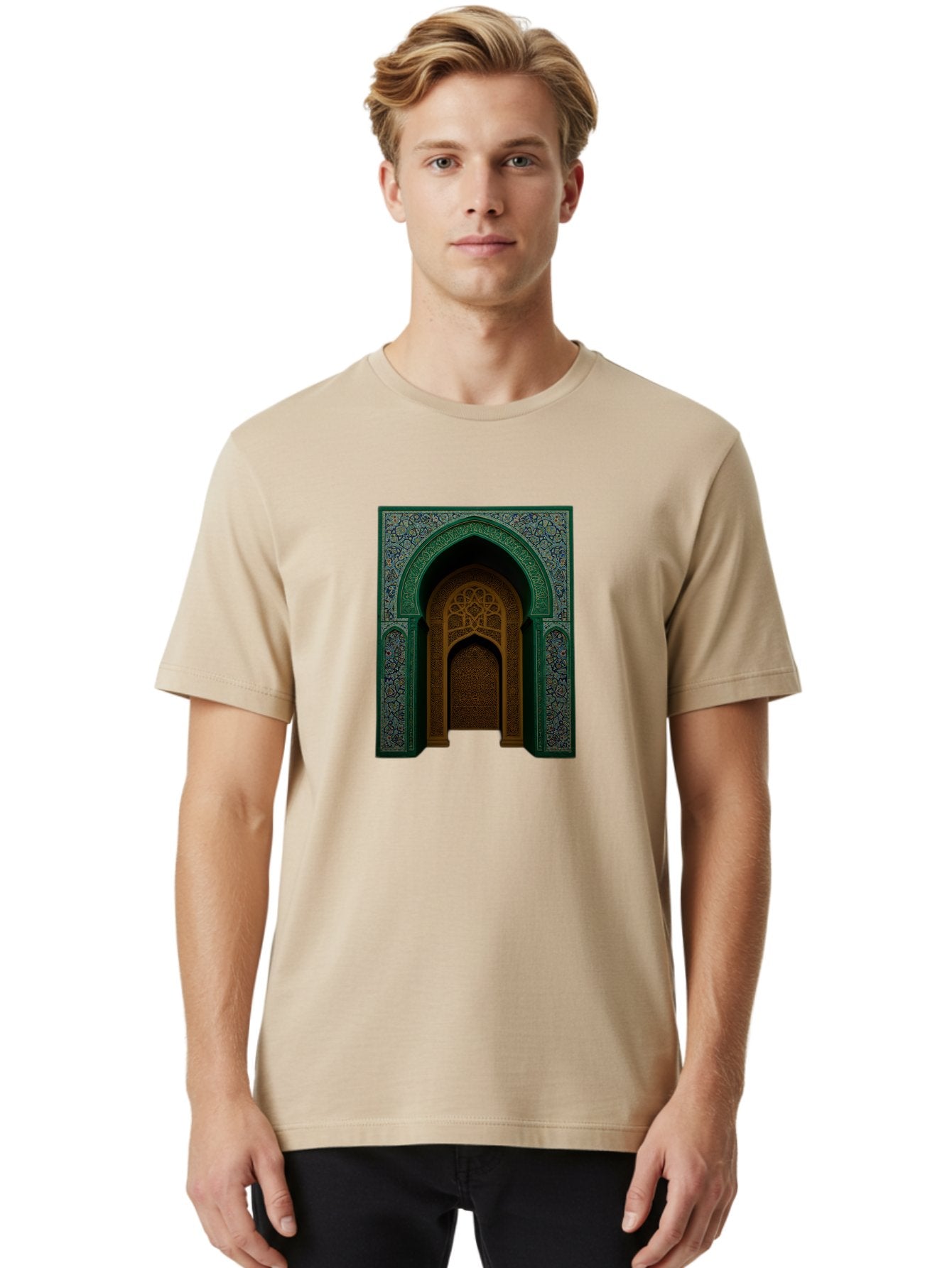 Ornate-Archway-1 Men'S Graphic Tee, 100% Cotton, Comfortable Casual Summer Wear, Machine Washable, Vintage Camera, Old Camera, Antique Camera, Black Camera, Classic Photography, Photography Equipment, Nostalgic Device, Film Camera, Camera Art Bag892 25