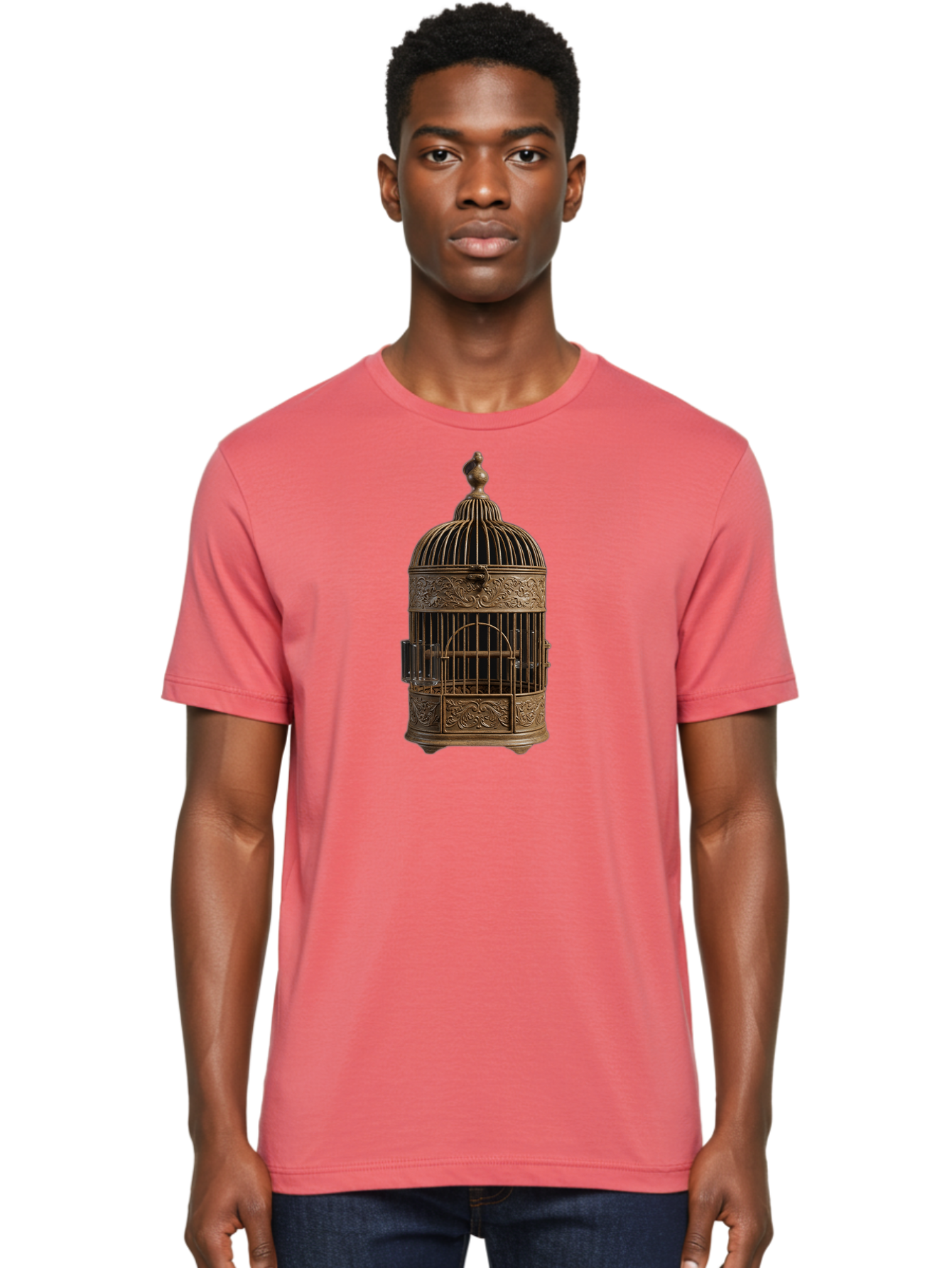 Ornate-Birdcage Men'S Graphic Tee, 100% Cotton, Comfortable Casual Summer Wear, Machine Washable, Vintage Camera, Old Camera, Antique Camera, Black Camera, Classic Photography, Photography Equipment, Nostalgic Device, Film Camera, Camera Art Bag895 18