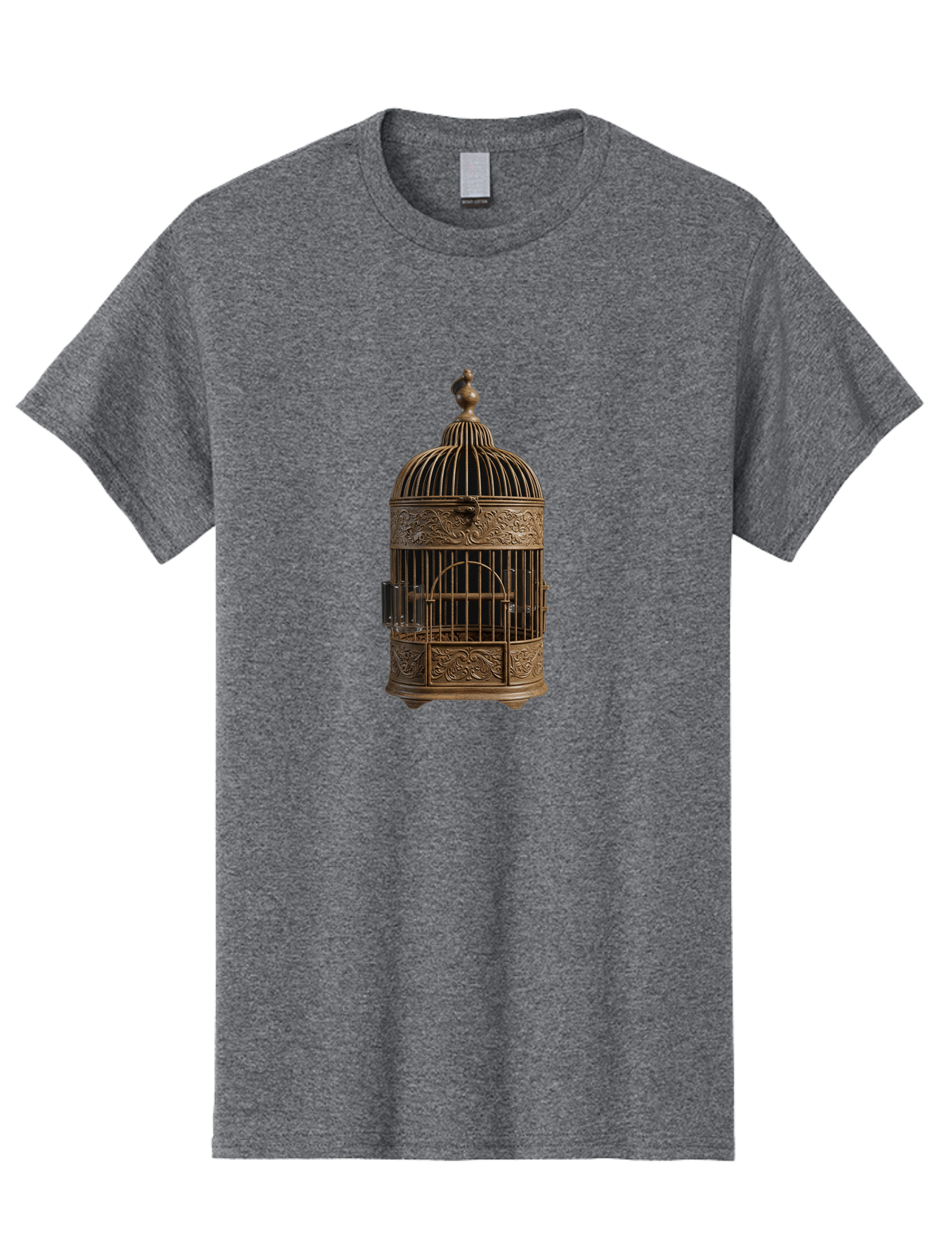 Ornate-Birdcage Men'S Graphic Tee, 100% Cotton, Comfortable Casual Summer Wear, Machine Washable, Vintage Camera, Old Camera, Antique Camera, Black Camera, Classic Photography, Photography Equipment, Nostalgic Device, Film Camera, Camera Art Bag895