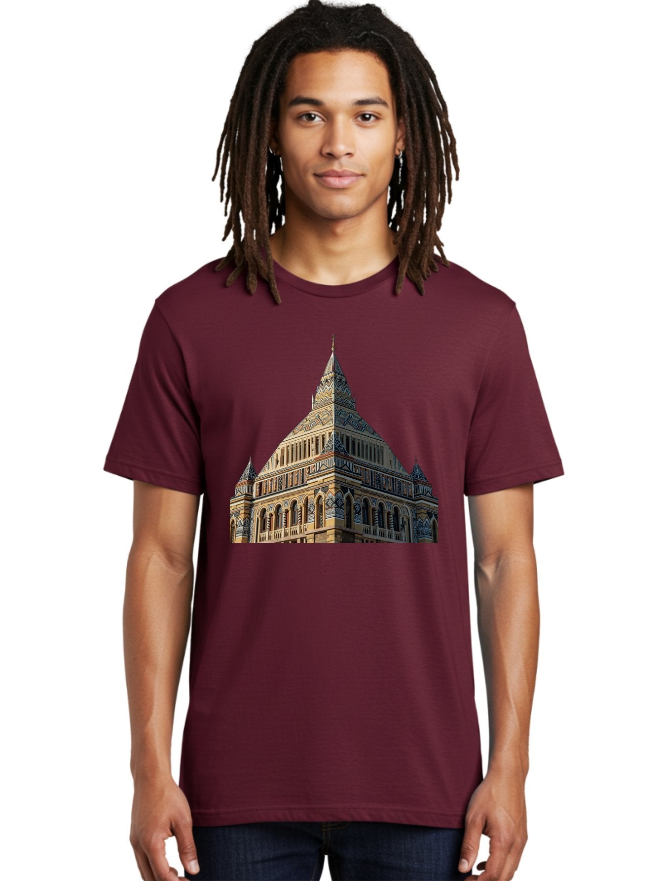 Ornate-Building Men'S Graphic Tee, 100% Cotton, Comfortable Casual Summer Wear, Machine Washable, Vintage Camera, Old Camera, Antique Camera, Black Camera, Classic Photography, Photography Equipment, Nostalgic Device, Film Camera, Camera Art Bag896 23
