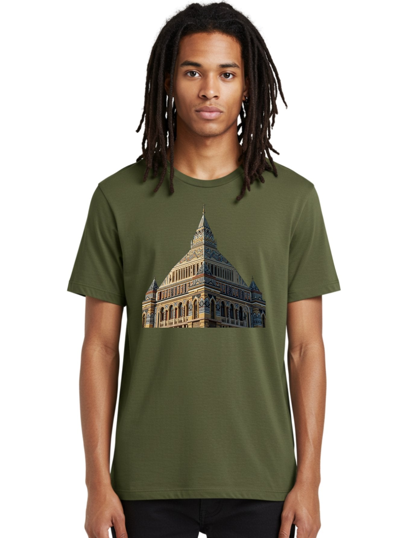 Ornate-Building Men'S Graphic Tee, 100% Cotton, Comfortable Casual Summer Wear, Machine Washable, Vintage Camera, Old Camera, Antique Camera, Black Camera, Classic Photography, Photography Equipment, Nostalgic Device, Film Camera, Camera Art Bag896 18