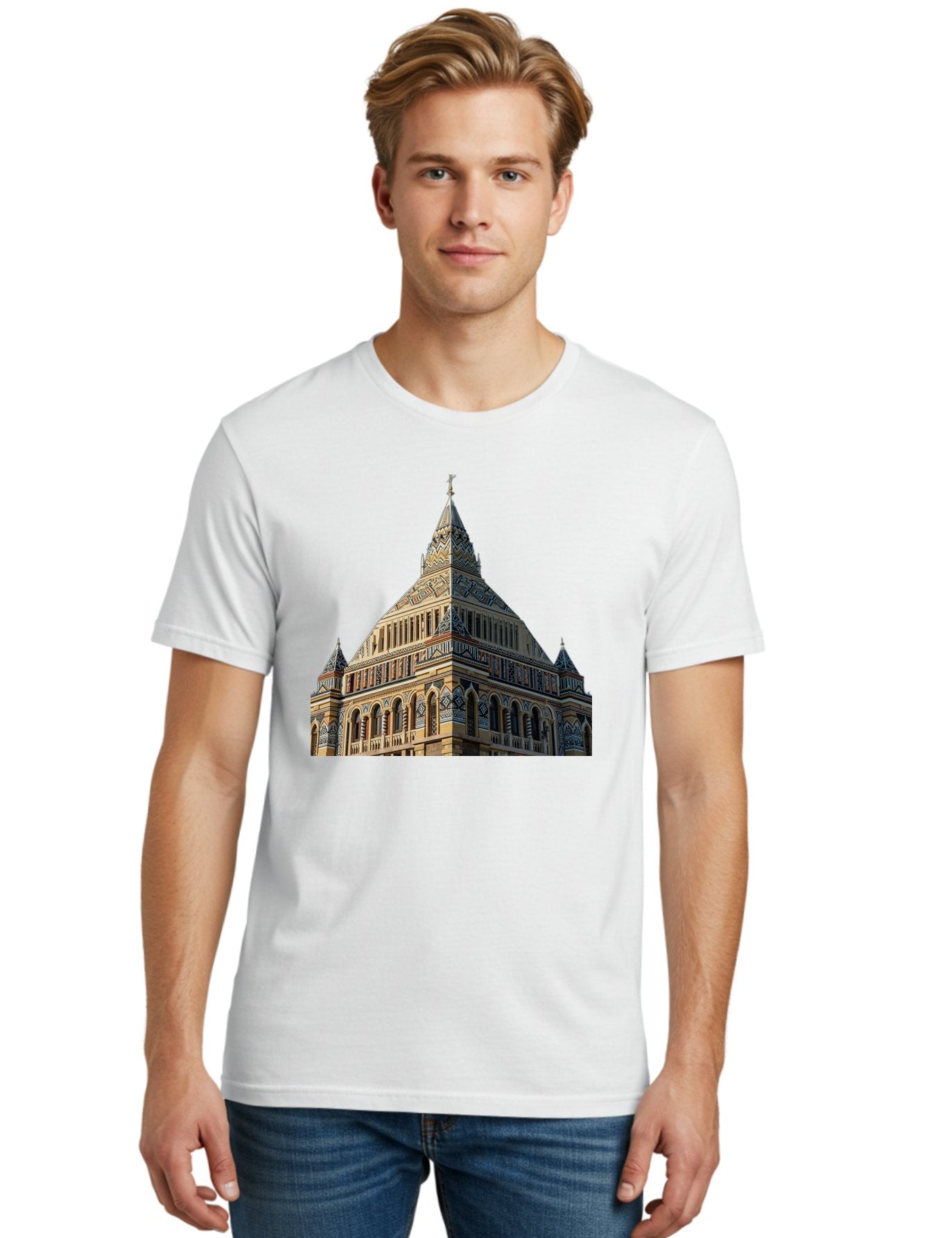 Ornate-Building Men'S Graphic Tee, 100% Cotton, Comfortable Casual Summer Wear, Machine Washable, Vintage Camera, Old Camera, Antique Camera, Black Camera, Classic Photography, Photography Equipment, Nostalgic Device, Film Camera, Camera Art Bag896 16
