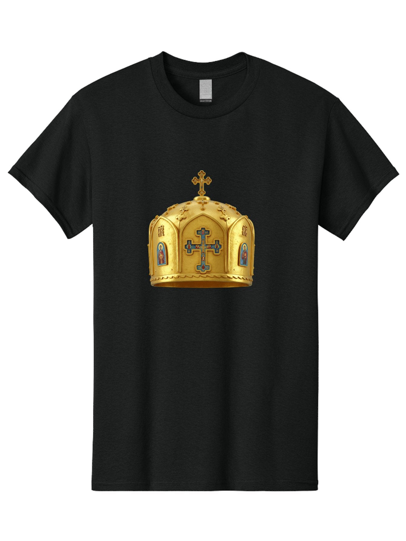 Orthodox-Crown-1 Men'S Graphic Tee, 100% Cotton, Comfortable Casual Summer Wear, Machine Washable, Vintage Camera, Old Camera, Antique Camera, Black Camera, Classic Photography, Photography Equipment, Nostalgic Device, Film Camera, Camera Art Bag904 6