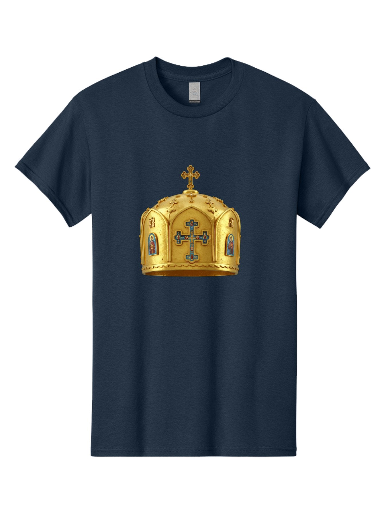 Orthodox-Crown-1 Men'S Graphic Tee, 100% Cotton, Comfortable Casual Summer Wear, Machine Washable, Vintage Camera, Old Camera, Antique Camera, Black Camera, Classic Photography, Photography Equipment, Nostalgic Device, Film Camera, Camera Art Bag904 13