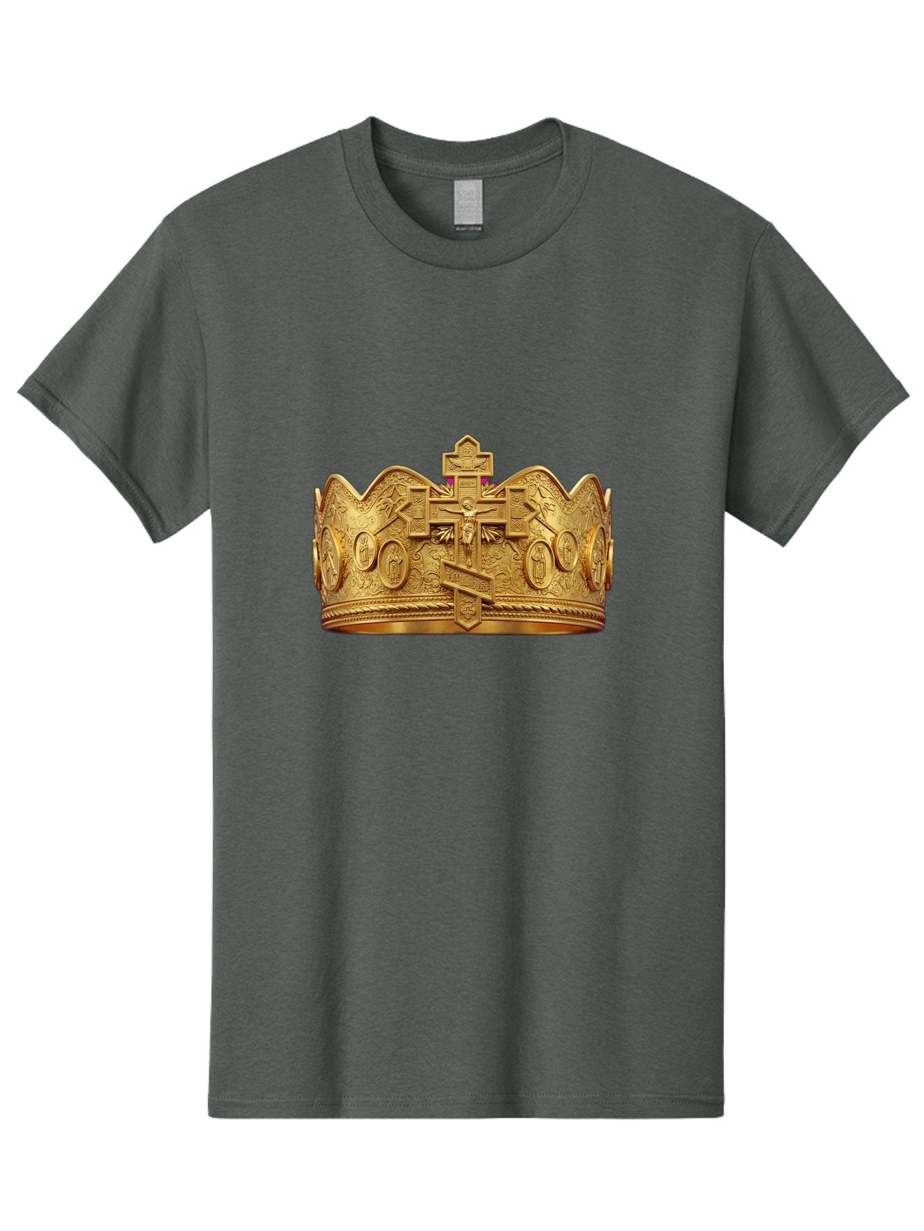Orthodox-Crown-2 Men'S Graphic Tee, 100% Cotton, Comfortable Casual Summer Wear, Machine Washable, Vintage Camera, Old Camera, Antique Camera, Black Camera, Classic Photography, Photography Equipment, Nostalgic Device, Film Camera, Camera Art Bag905 12