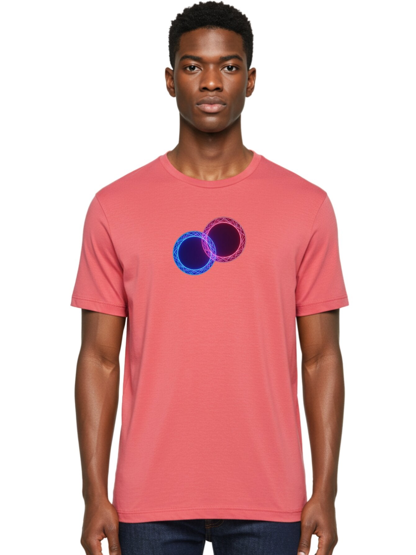 Overlapping-Circles-4 Men'S Graphic Tee, 100% Cotton, Comfortable Casual Summer Wear, Machine Washable, Vintage Camera, Old Camera, Antique Camera, Black Camera, Classic Photography, Photography Equipment, Nostalgic Device, Film Camera, Bag913 24