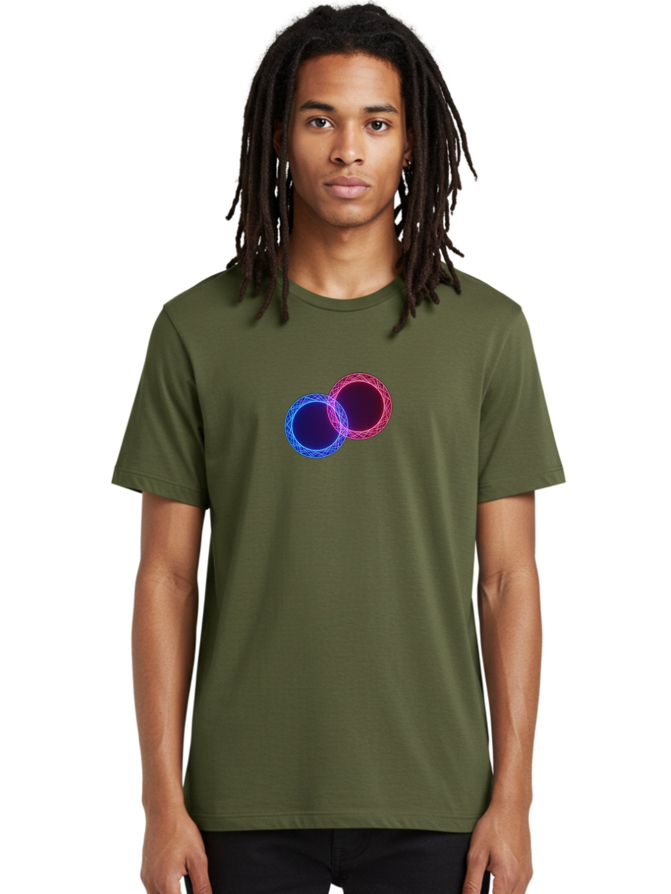 Overlapping-Circles-4 Men'S Graphic Tee, 100% Cotton, Comfortable Casual Summer Wear, Machine Washable, Vintage Camera, Old Camera, Antique Camera, Black Camera, Classic Photography, Photography Equipment, Nostalgic Device, Film Camera, Bag913 29