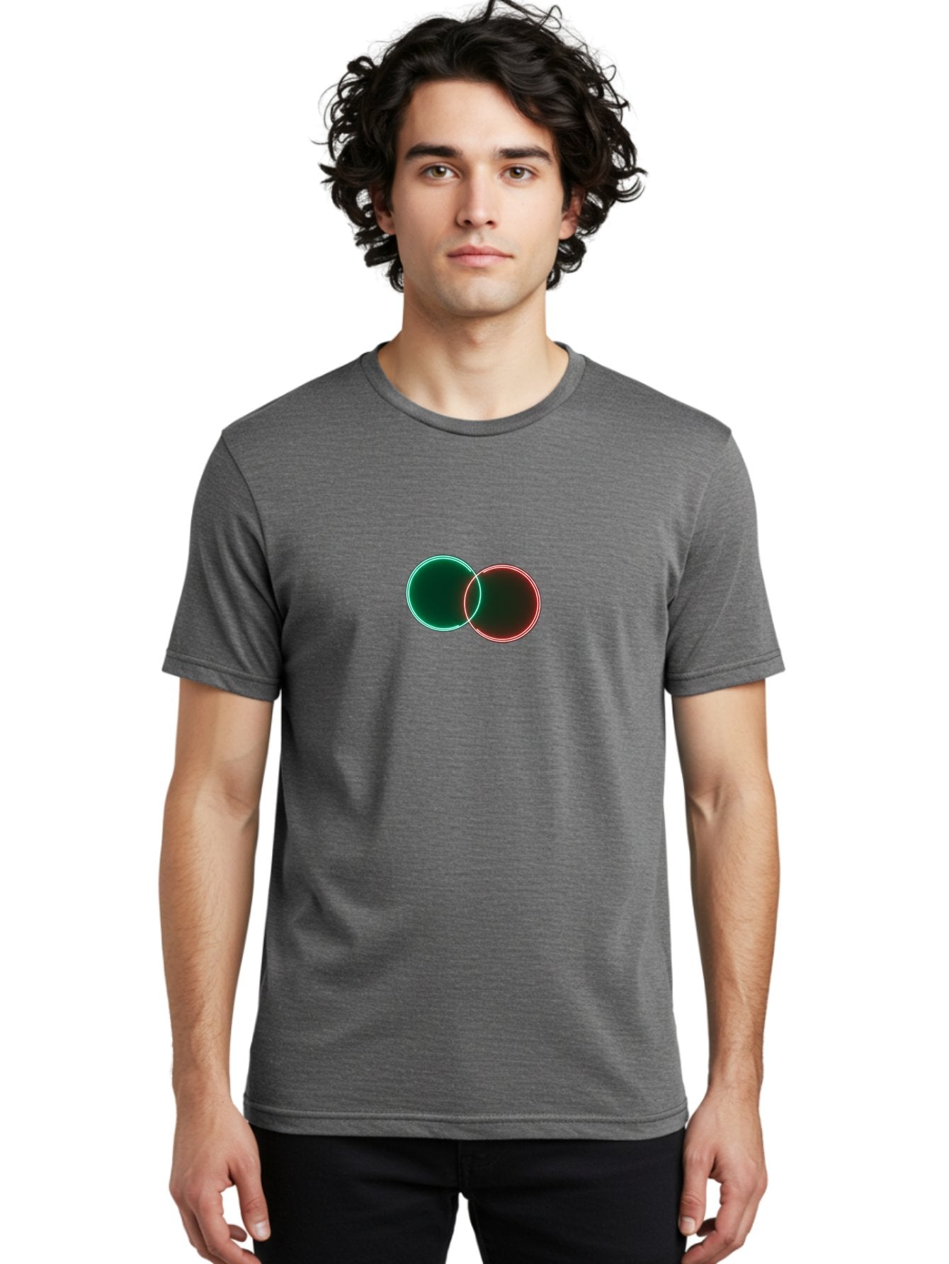 Overlapping-Circles-5 Men'S Graphic Tee, 100% Cotton, Comfortable Casual Summer Wear, Machine Washable, Vintage Camera, Old Camera, Antique Camera, Black Camera, Classic Photography, Photography Equipment, Nostalgic Device, Film Camera, Bag914 18