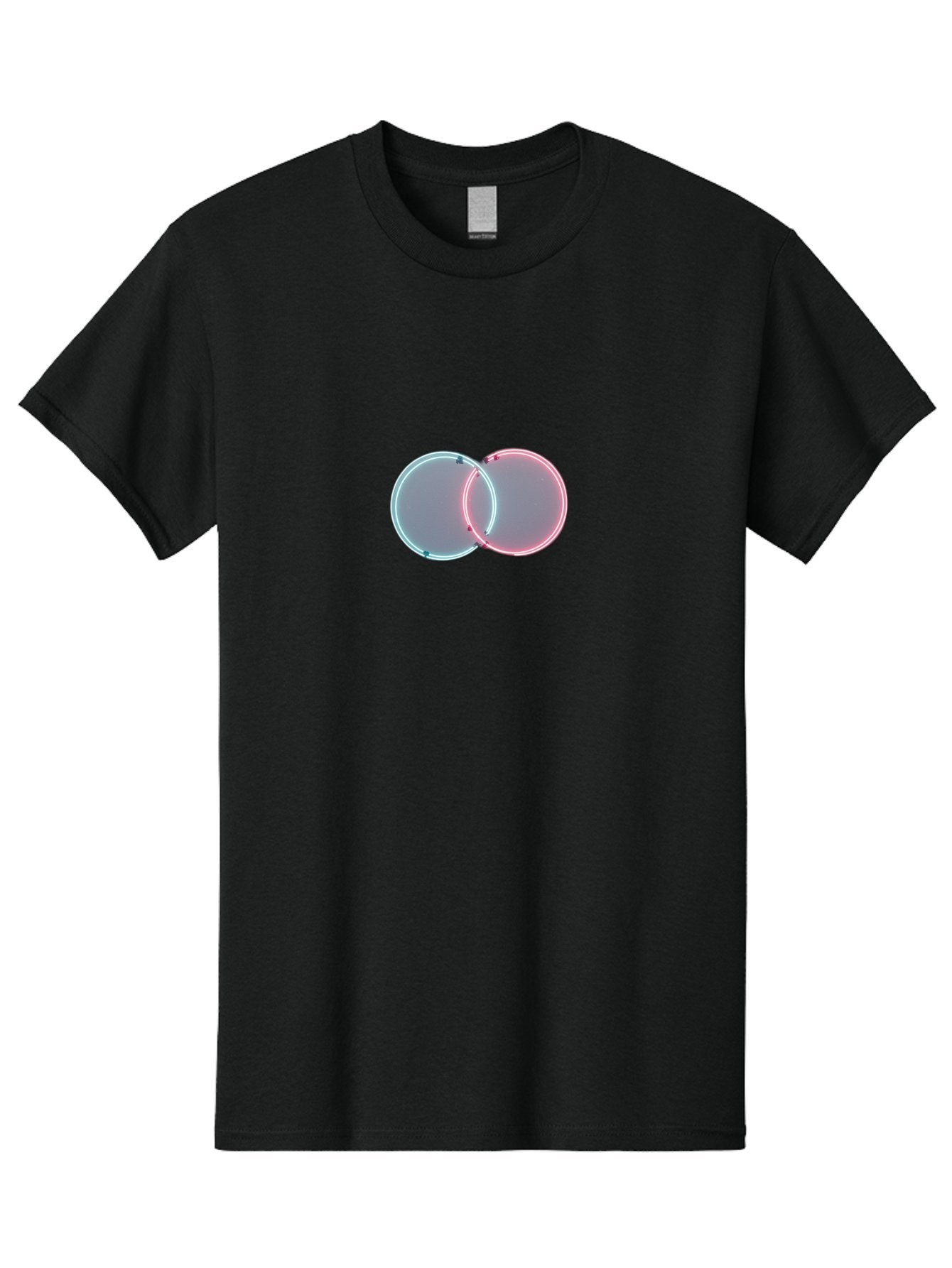 Overlapping-Neon-Circles-1 Men'S Graphic Tee, 100% Cotton, Comfortable Casual Summer Wear, Machine Washable, Vintage Camera, Old Camera, Antique Camera, Black Camera, Classic Photography, Photography Equipment, Nostalgic Device, Film Camera, Bag916