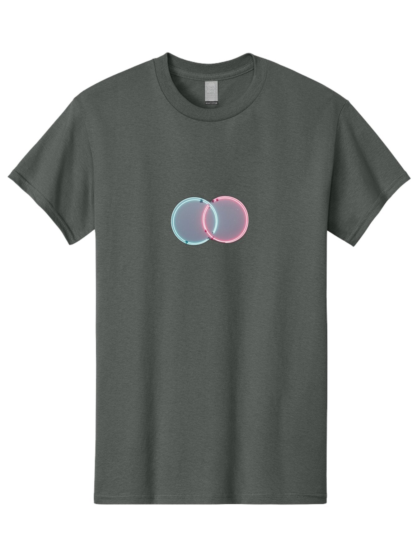 Overlapping-Neon-Circles-1 Men'S Graphic Tee, 100% Cotton, Comfortable Casual Summer Wear, Machine Washable, Vintage Camera, Old Camera, Antique Camera, Black Camera, Classic Photography, Photography Equipment, Nostalgic Device, Film Camera, Bag916 9