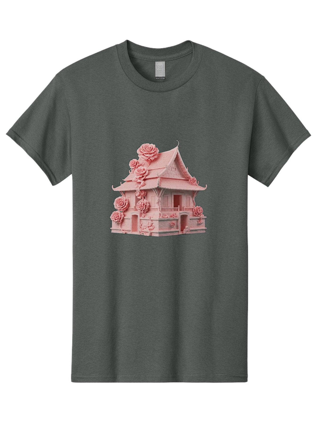 Pagoda-House-With-Roses Men'S Graphic Tee, 100% Cotton, Comfortable Casual Summer Wear, Machine Washable, Vintage Camera, Old Camera, Antique Camera, Black Camera, Classic Photography, Photography Equipment, Nostalgic Device, Film Camera, Bag921 7