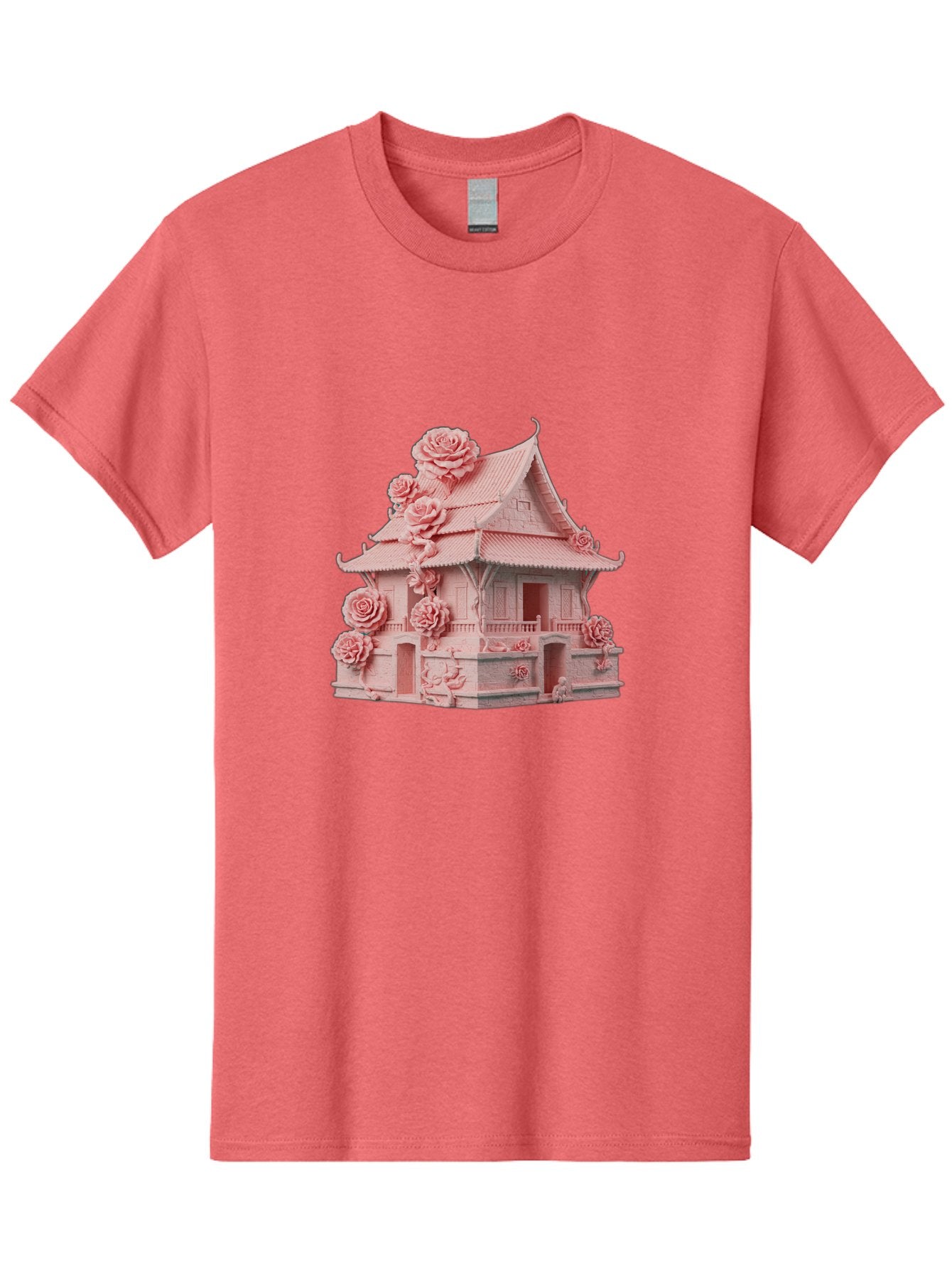 Pagoda-House-With-Roses Men'S Graphic Tee, 100% Cotton, Comfortable Casual Summer Wear, Machine Washable, Vintage Camera, Old Camera, Antique Camera, Black Camera, Classic Photography, Photography Equipment, Nostalgic Device, Film Camera, Bag921 3