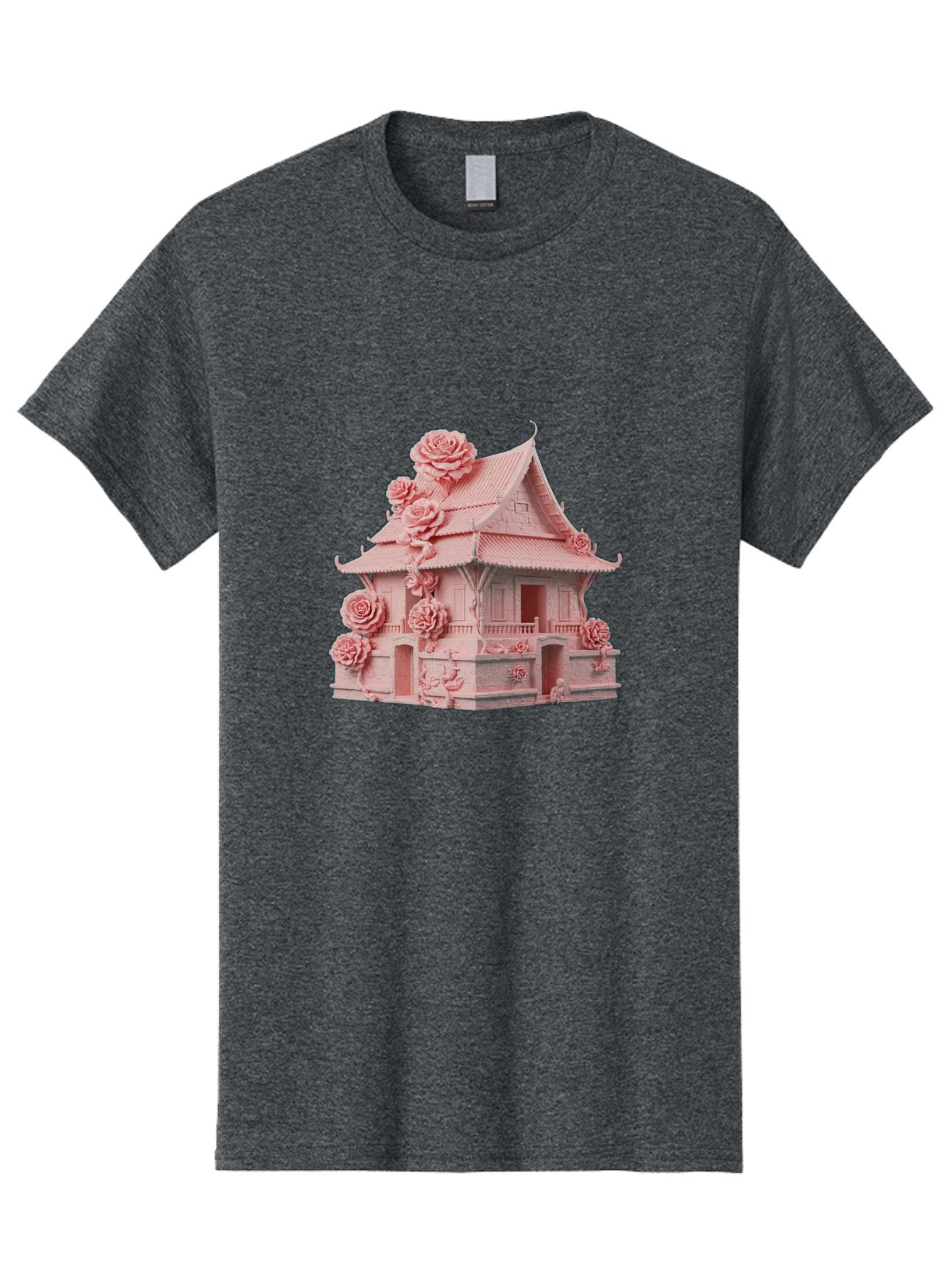 Pagoda-House-With-Roses Men'S Graphic Tee, 100% Cotton, Comfortable Casual Summer Wear, Machine Washable, Vintage Camera, Old Camera, Antique Camera, Black Camera, Classic Photography, Photography Equipment, Nostalgic Device, Film Camera, Bag921 5