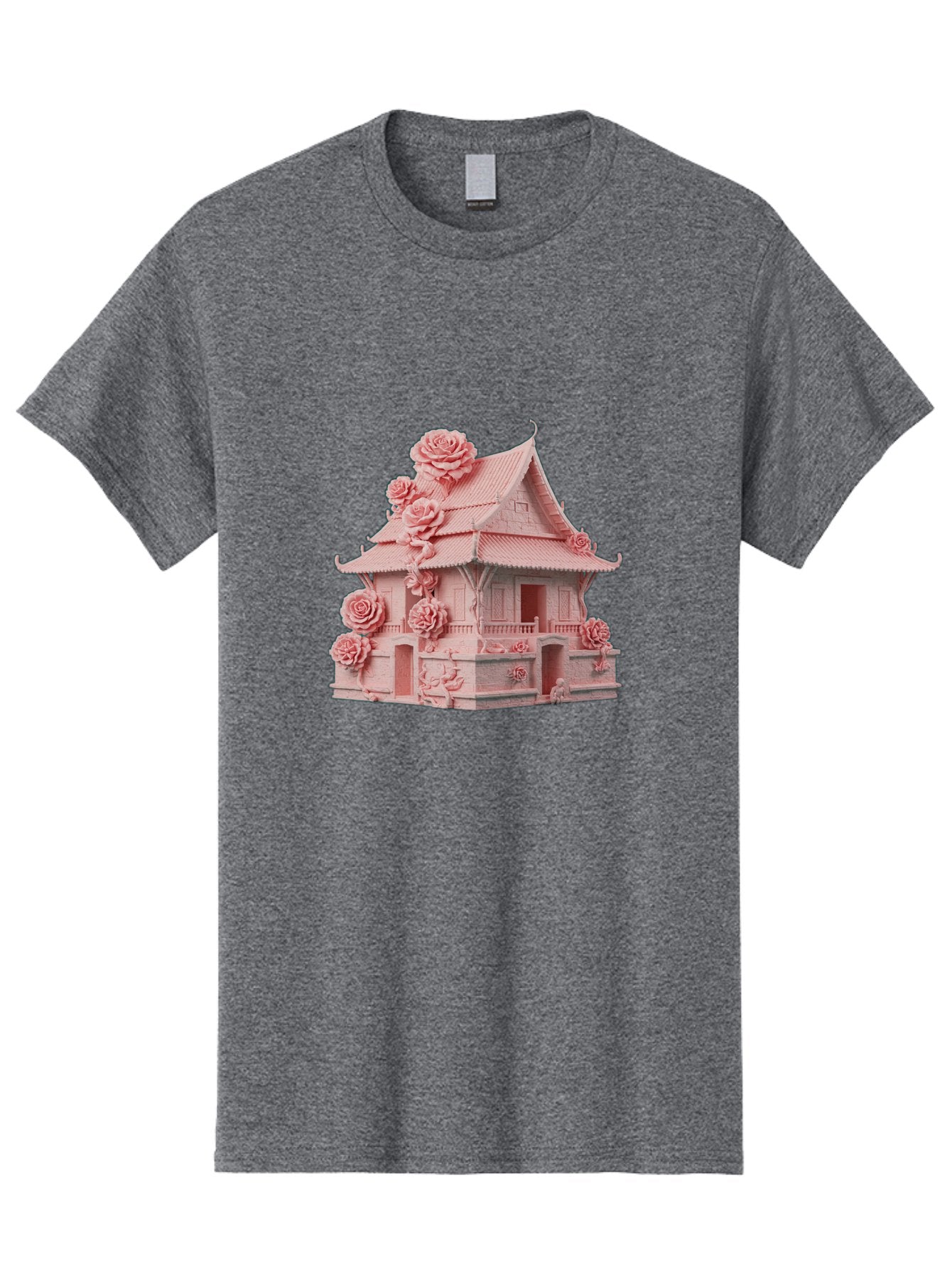 Pagoda-House-With-Roses Men'S Graphic Tee, 100% Cotton, Comfortable Casual Summer Wear, Machine Washable, Vintage Camera, Old Camera, Antique Camera, Black Camera, Classic Photography, Photography Equipment, Nostalgic Device, Film Camera, Bag921 6