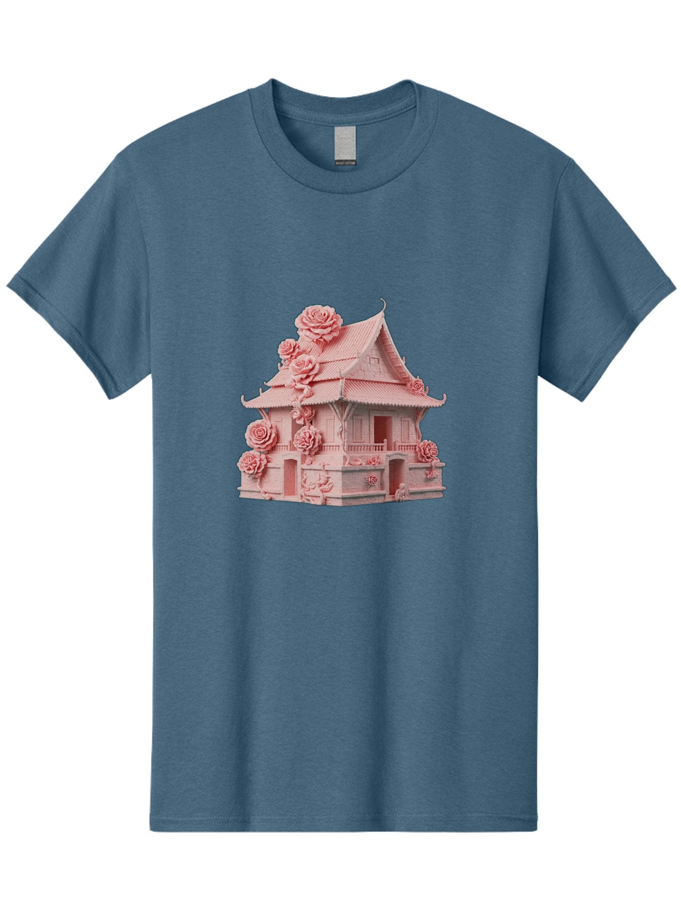 Pagoda-House-With-Roses Men'S Graphic Tee, 100% Cotton, Comfortable Casual Summer Wear, Machine Washable, Vintage Camera, Old Camera, Antique Camera, Black Camera, Classic Photography, Photography Equipment, Nostalgic Device, Film Camera, Bag921 15