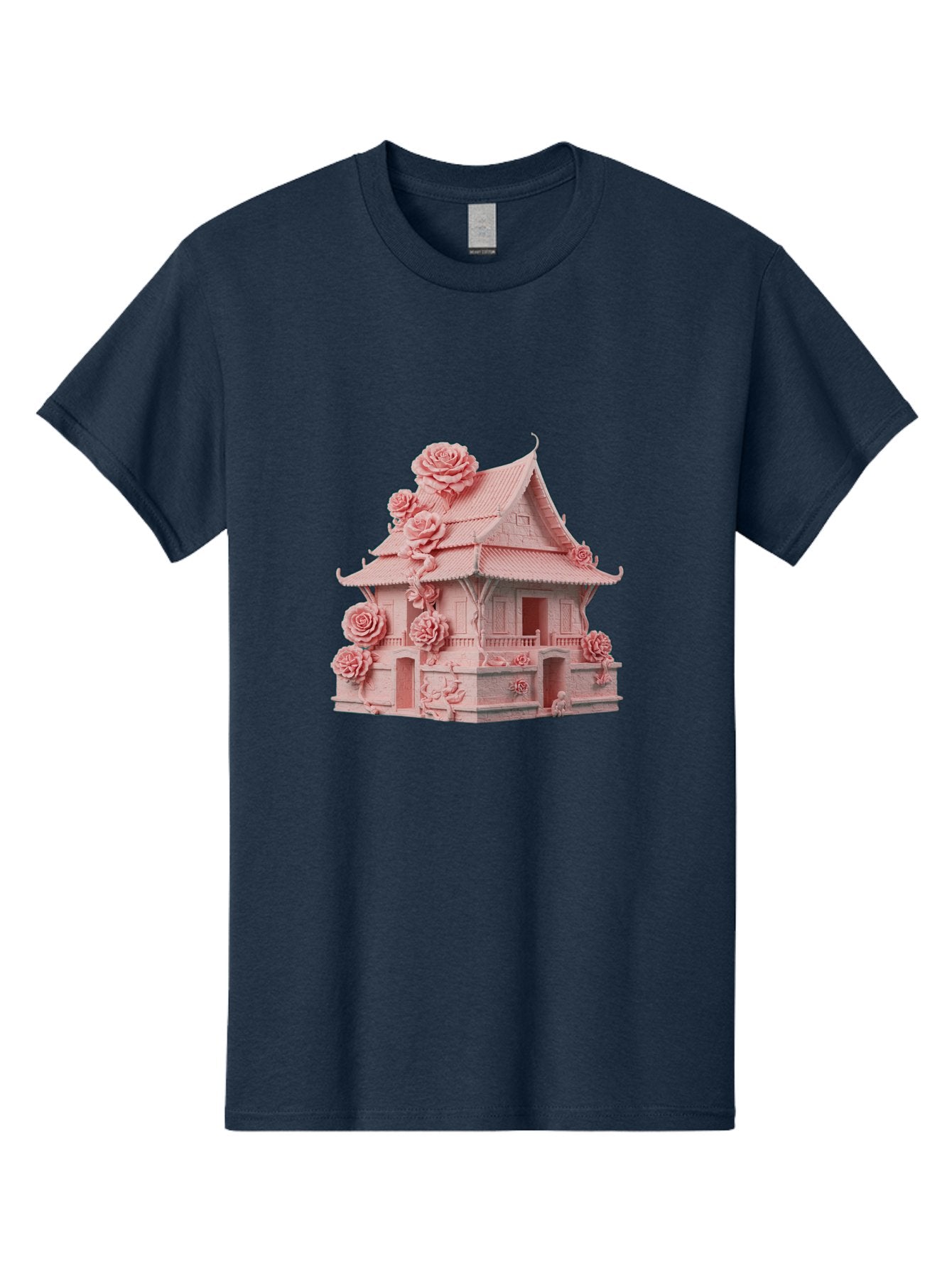 Pagoda-House-With-Roses Men'S Graphic Tee, 100% Cotton, Comfortable Casual Summer Wear, Machine Washable, Vintage Camera, Old Camera, Antique Camera, Black Camera, Classic Photography, Photography Equipment, Nostalgic Device, Film Camera, Bag921 12