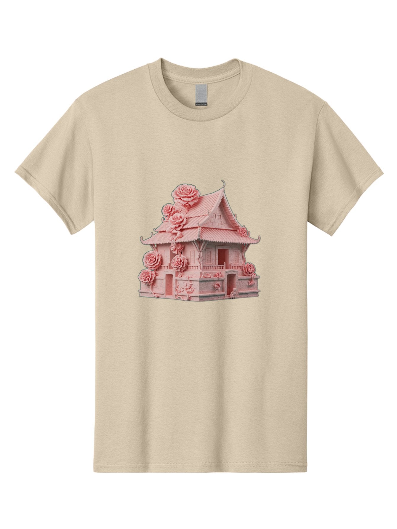 Pagoda-House-With-Roses Men'S Graphic Tee, 100% Cotton, Comfortable Casual Summer Wear, Machine Washable, Vintage Camera, Old Camera, Antique Camera, Black Camera, Classic Photography, Photography Equipment, Nostalgic Device, Film Camera, Bag921 9
