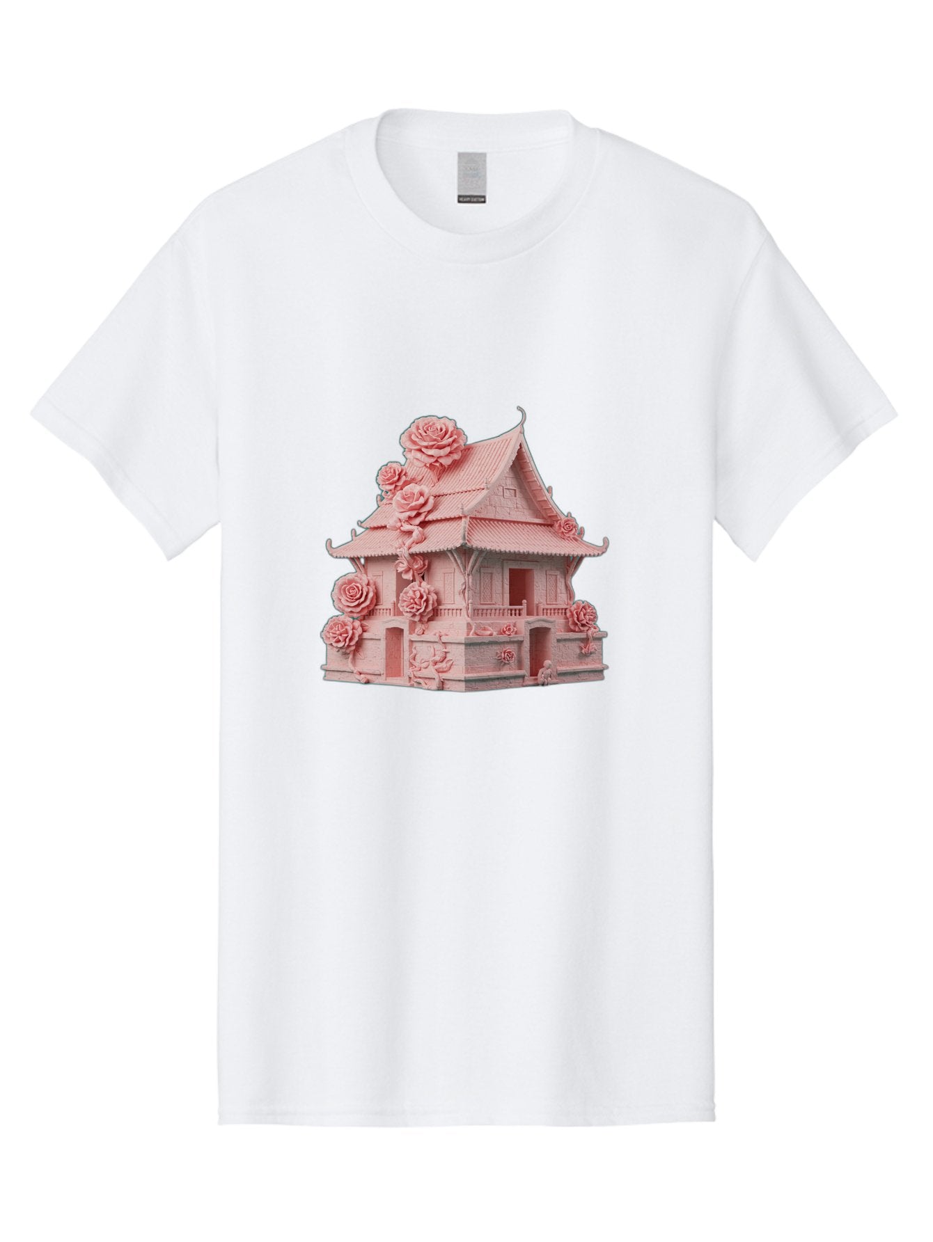 Pagoda-House-With-Roses Men'S Graphic Tee, 100% Cotton, Comfortable Casual Summer Wear, Machine Washable, Vintage Camera, Old Camera, Antique Camera, Black Camera, Classic Photography, Photography Equipment, Nostalgic Device, Film Camera, Bag921 13