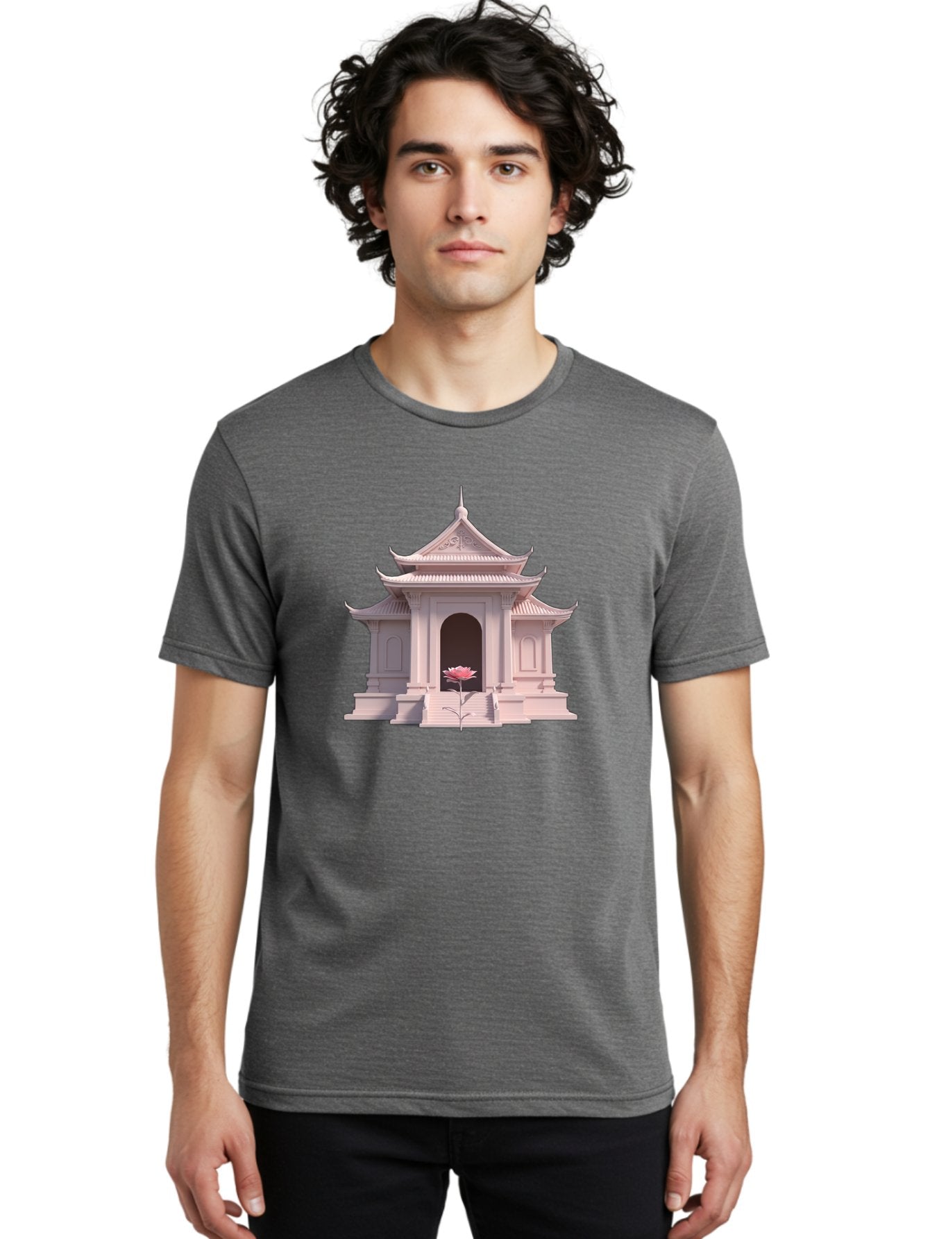 Pagoda-Temple Men'S Graphic Tee, 100% Cotton, Comfortable Casual Summer Wear, Machine Washable, Vintage Camera, Old Camera, Antique Camera, Black Camera, Classic Photography, Photography Equipment, Nostalgic Device, Film Camera, Camera Art Bag922 17