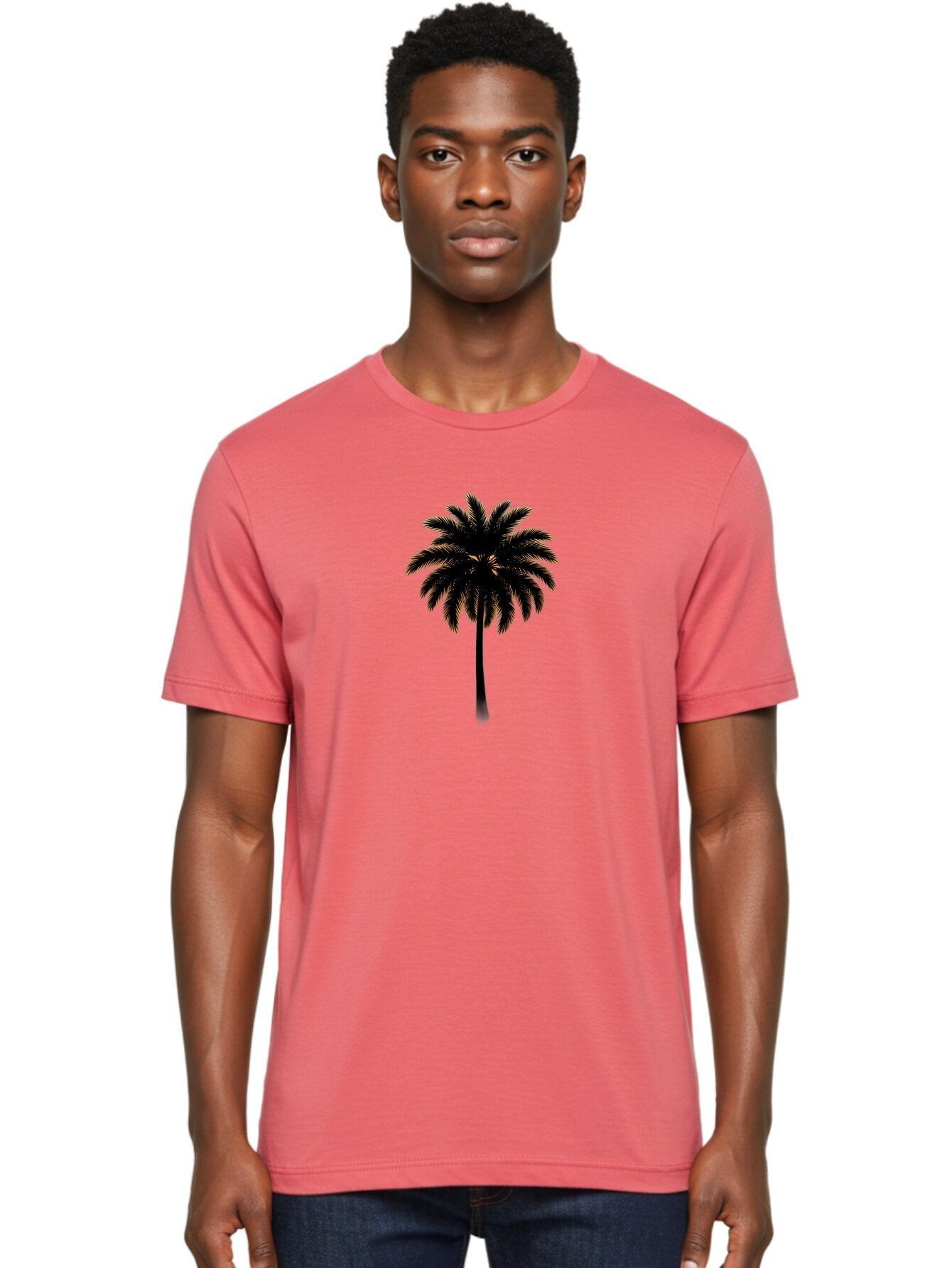 Palm-Tree Men'S Graphic Tee, 100% Cotton, Comfortable Casual Summer Wear, Machine Washable, Vintage Camera, Old Camera, Antique Camera, Black Camera, Classic Photography, Photography Equipment, Nostalgic Device, Film Camera, Camera Art Bag924 27