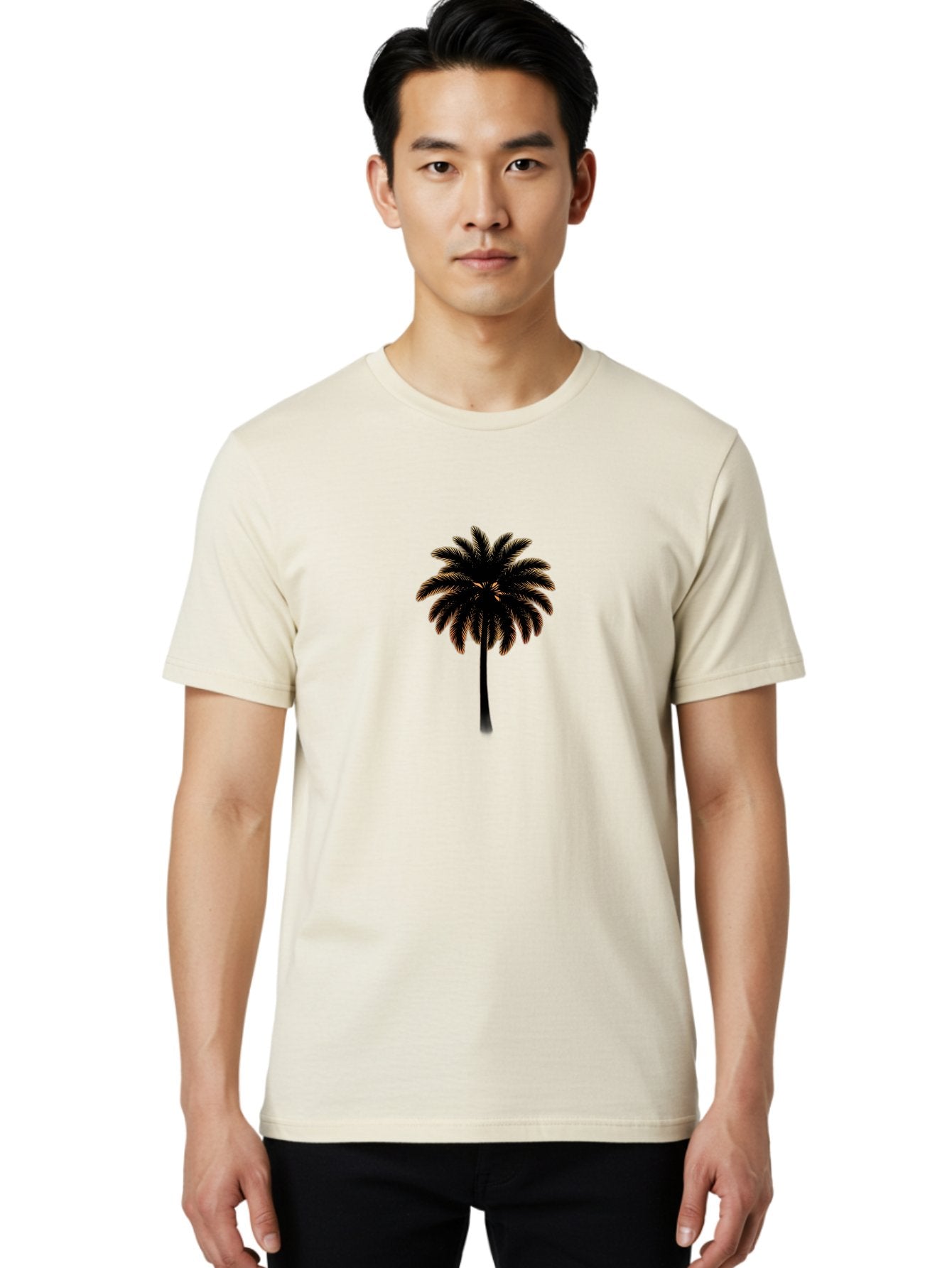 Palm-Tree Men'S Graphic Tee, 100% Cotton, Comfortable Casual Summer Wear, Machine Washable, Vintage Camera, Old Camera, Antique Camera, Black Camera, Classic Photography, Photography Equipment, Nostalgic Device, Film Camera, Camera Art Bag924 18