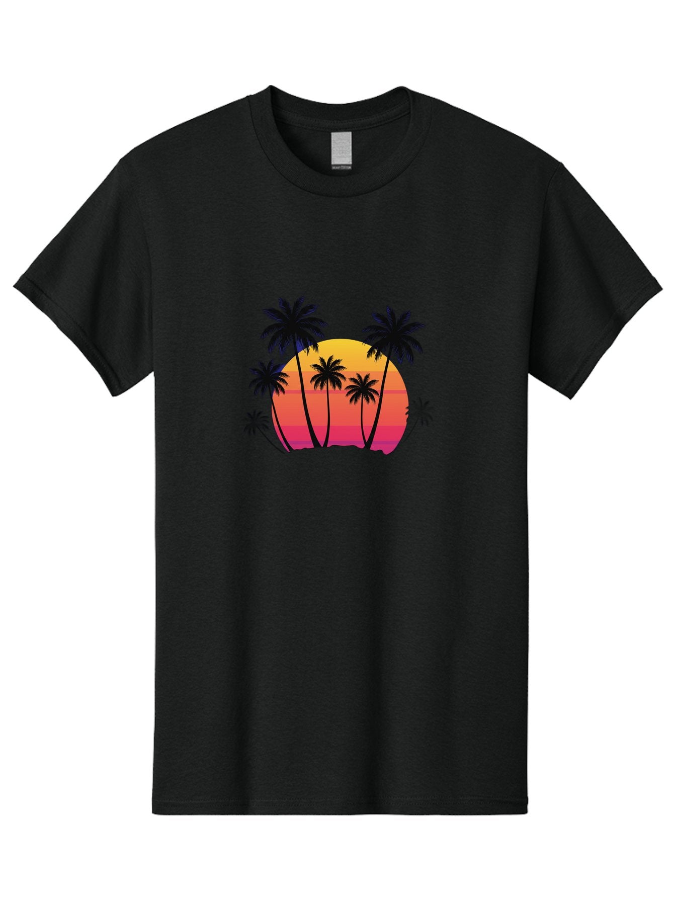 Palm-Trees-Sunset Men'S Graphic Tee, 100% Cotton, Comfortable Casual Summer Wear, Machine Washable, Vintage Camera, Old Camera, Antique Camera, Black Camera, Classic Photography, Photography Equipment, Nostalgic Device, Film Camera, Camera Art Bag925 6