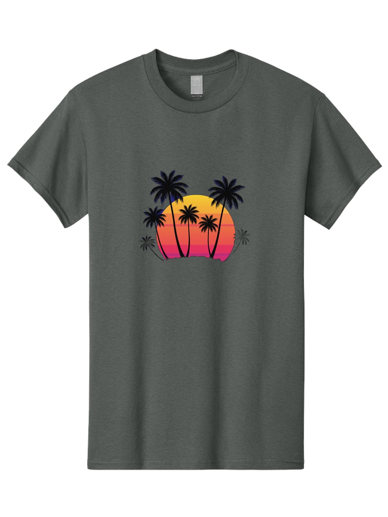 Palm-Trees-Sunset Men'S Graphic Tee, 100% Cotton, Comfortable Casual Summer Wear, Machine Washable, Vintage Camera, Old Camera, Antique Camera, Black Camera, Classic Photography, Photography Equipment, Nostalgic Device, Film Camera, Camera Art Bag925 9