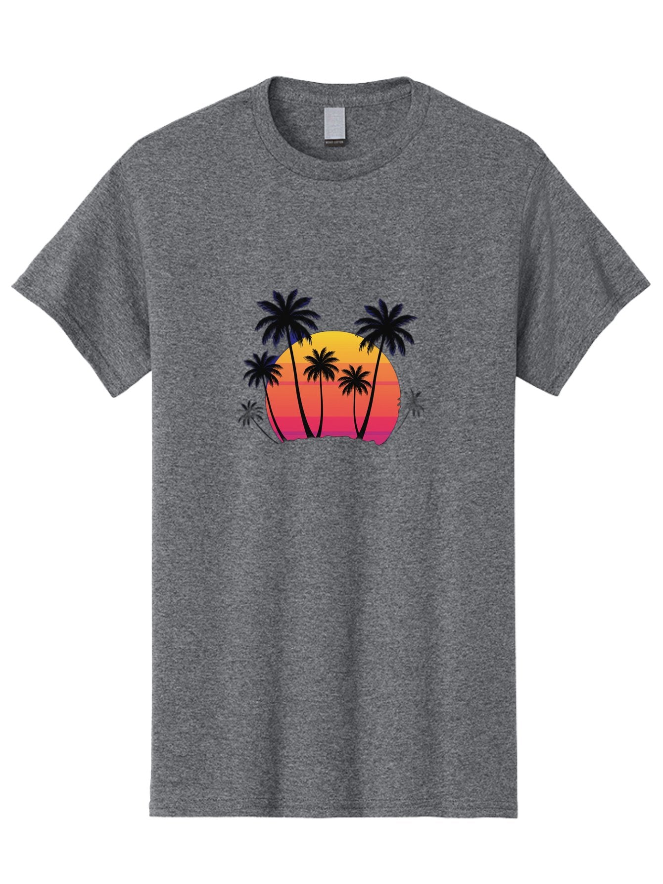 Palm-Trees-Sunset Men'S Graphic Tee, 100% Cotton, Comfortable Casual Summer Wear, Machine Washable, Vintage Camera, Old Camera, Antique Camera, Black Camera, Classic Photography, Photography Equipment, Nostalgic Device, Film Camera, Camera Art Bag925 11