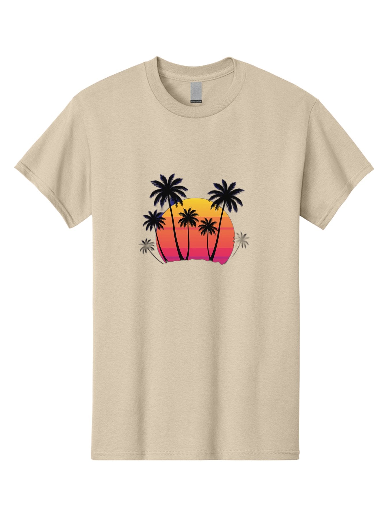 Palm-Trees-Sunset Men'S Graphic Tee, 100% Cotton, Comfortable Casual Summer Wear, Machine Washable, Vintage Camera, Old Camera, Antique Camera, Black Camera, Classic Photography, Photography Equipment, Nostalgic Device, Film Camera, Camera Art Bag925 8