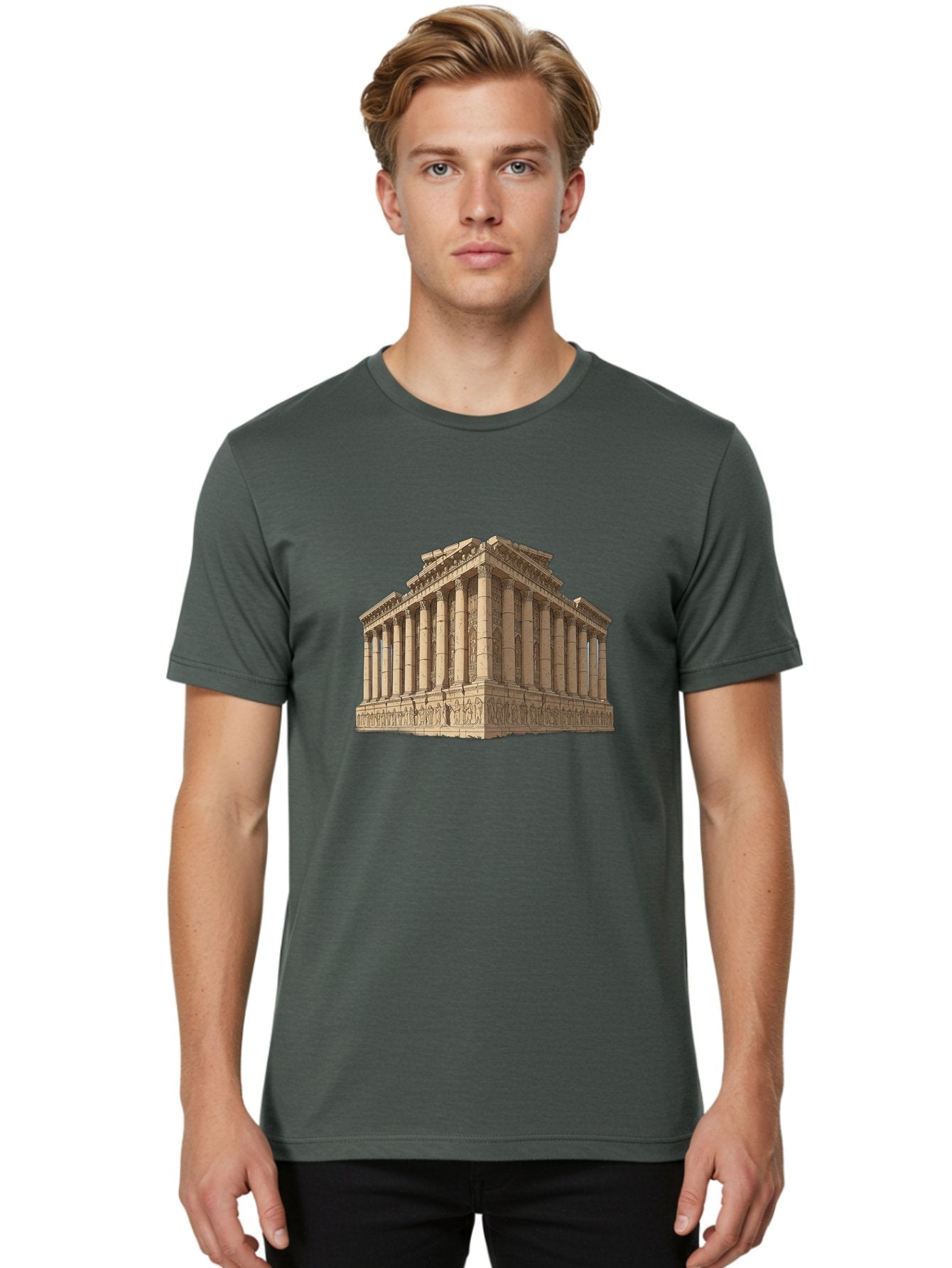 Parthenon-1 Men'S Graphic Tee, 100% Cotton, Comfortable Casual Summer Wear, Machine Washable, Vintage Camera, Old Camera, Antique Camera, Black Camera, Classic Photography, Photography Equipment, Nostalgic Device, Film Camera, Camera Art Bag933 18