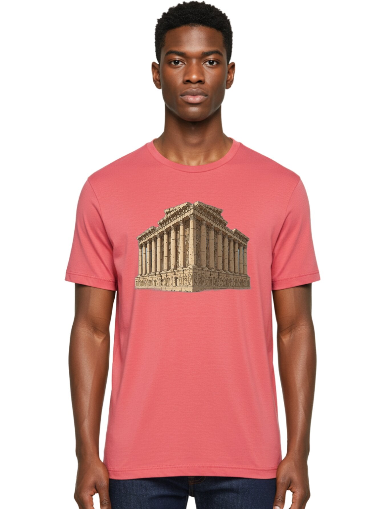 Parthenon-1 Men'S Graphic Tee, 100% Cotton, Comfortable Casual Summer Wear, Machine Washable, Vintage Camera, Old Camera, Antique Camera, Black Camera, Classic Photography, Photography Equipment, Nostalgic Device, Film Camera, Camera Art Bag933 24