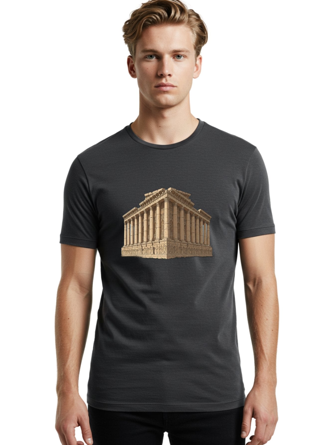 Parthenon-1 Men'S Graphic Tee, 100% Cotton, Comfortable Casual Summer Wear, Machine Washable, Vintage Camera, Old Camera, Antique Camera, Black Camera, Classic Photography, Photography Equipment, Nostalgic Device, Film Camera, Camera Art Bag933 27