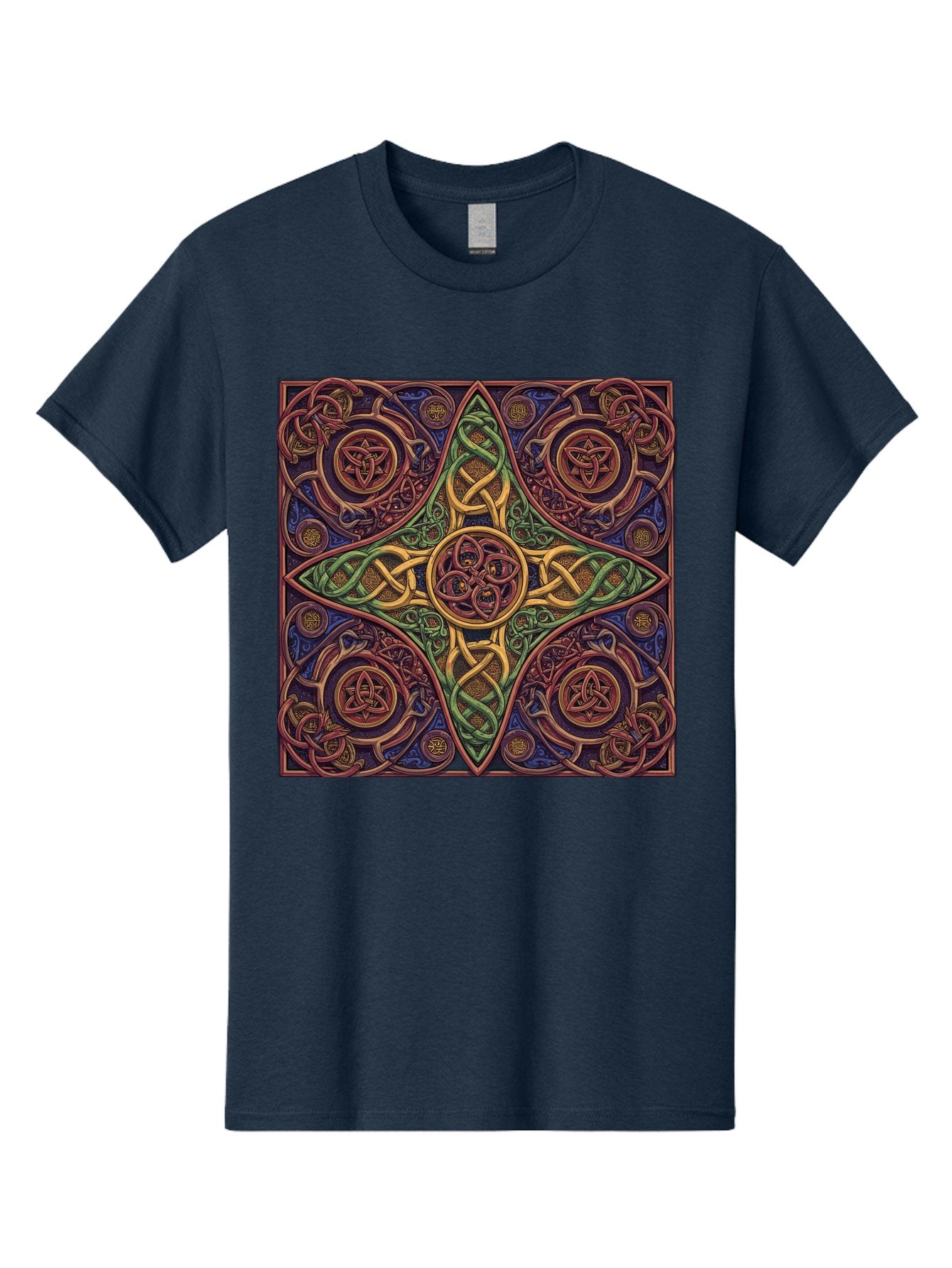 Pentagram-Celtic-Knot-Pattern Men'S Graphic Tee, 100% Cotton, Comfortable Casual Summer Wear, Machine Washable, Vintage Camera, Old Camera, Antique Camera, Black Camera, Classic Photography, Photography Equipment, Nostalgic Device, Bag943 14