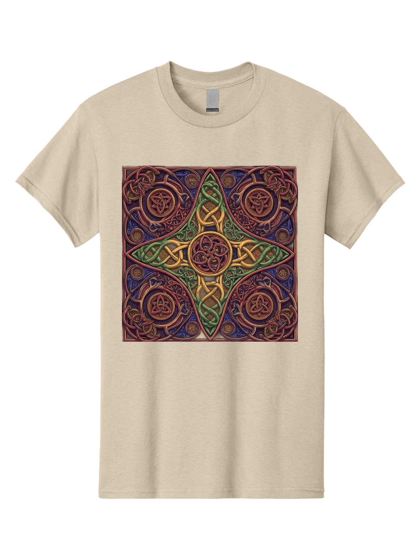 Pentagram-Celtic-Knot-Pattern Men'S Graphic Tee, 100% Cotton, Comfortable Casual Summer Wear, Machine Washable, Vintage Camera, Old Camera, Antique Camera, Black Camera, Classic Photography, Photography Equipment, Nostalgic Device, Bag943 5