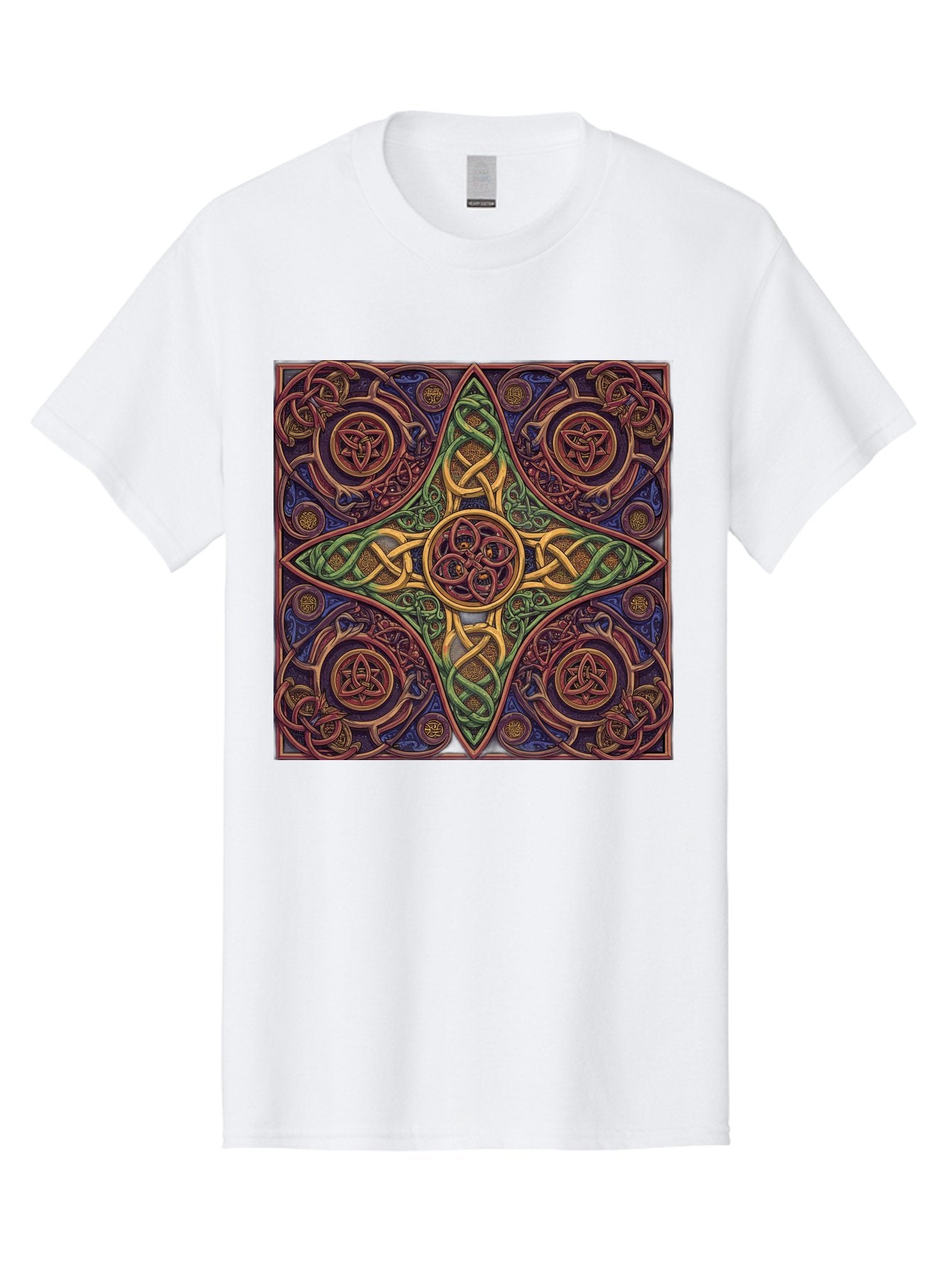 Pentagram-Celtic-Knot-Pattern Men'S Graphic Tee, 100% Cotton, Comfortable Casual Summer Wear, Machine Washable, Vintage Camera, Old Camera, Antique Camera, Black Camera, Classic Photography, Photography Equipment, Nostalgic Device, Bag943