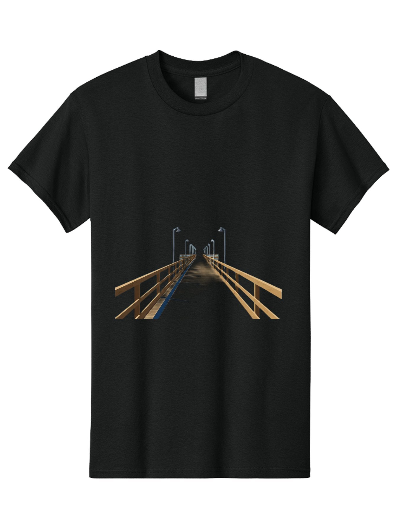 Pier-With-Street-Lights Men'S Graphic Tee, 100% Cotton, Comfortable Casual Summer Wear, Machine Washable, Vintage Camera, Old Camera, Antique Camera, Black Camera, Classic Photography, Photography Equipment, Nostalgic Device, Film Camera, Bag949 5