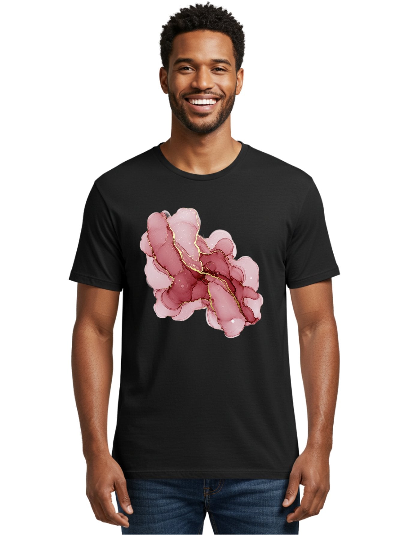 Pink-Abstract-Art Men'S Graphic Tee, 100% Cotton, Comfortable Casual Summer Wear, Machine Washable, Vintage Camera, Old Camera, Antique Camera, Black Camera, Classic Photography, Photography Equipment, Nostalgic Device, Film Camera, Camera Art Bag950 17