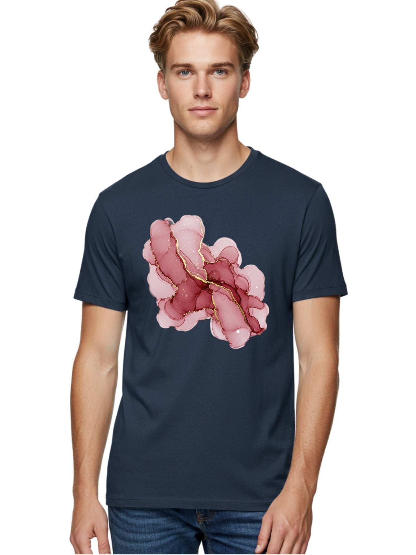 Pink-Abstract-Art Men'S Graphic Tee, 100% Cotton, Comfortable Casual Summer Wear, Machine Washable, Vintage Camera, Old Camera, Antique Camera, Black Camera, Classic Photography, Photography Equipment, Nostalgic Device, Film Camera, Camera Art Bag950 18