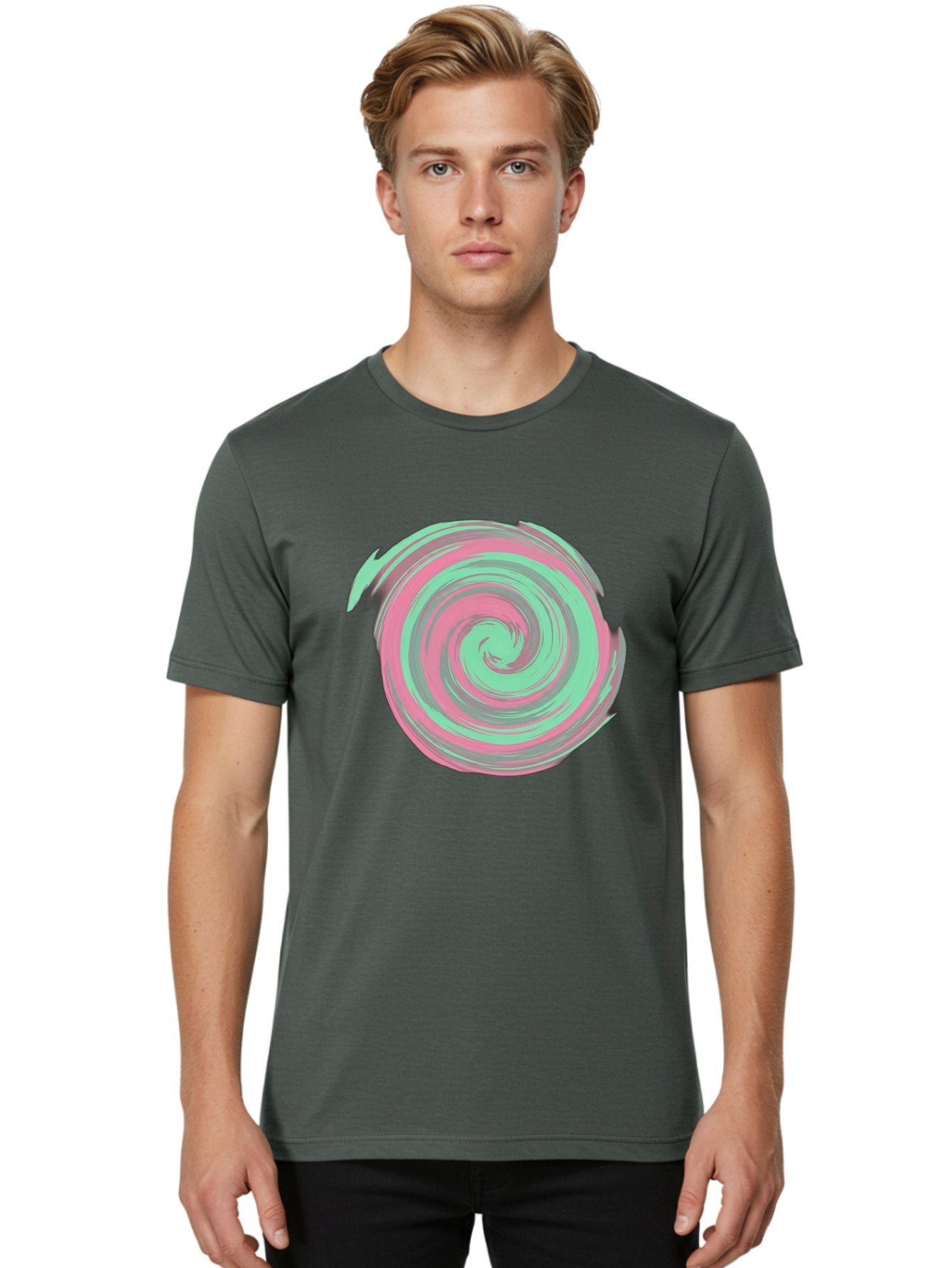 Pink-And-Grey-Spiral Men'S Graphic Tee, 100% Cotton, Comfortable Casual Summer Wear, Machine Washable, Vintage Camera, Old Camera, Antique Camera, Black Camera, Classic Photography, Photography Equipment, Nostalgic Device, Film Camera, Bag951 30