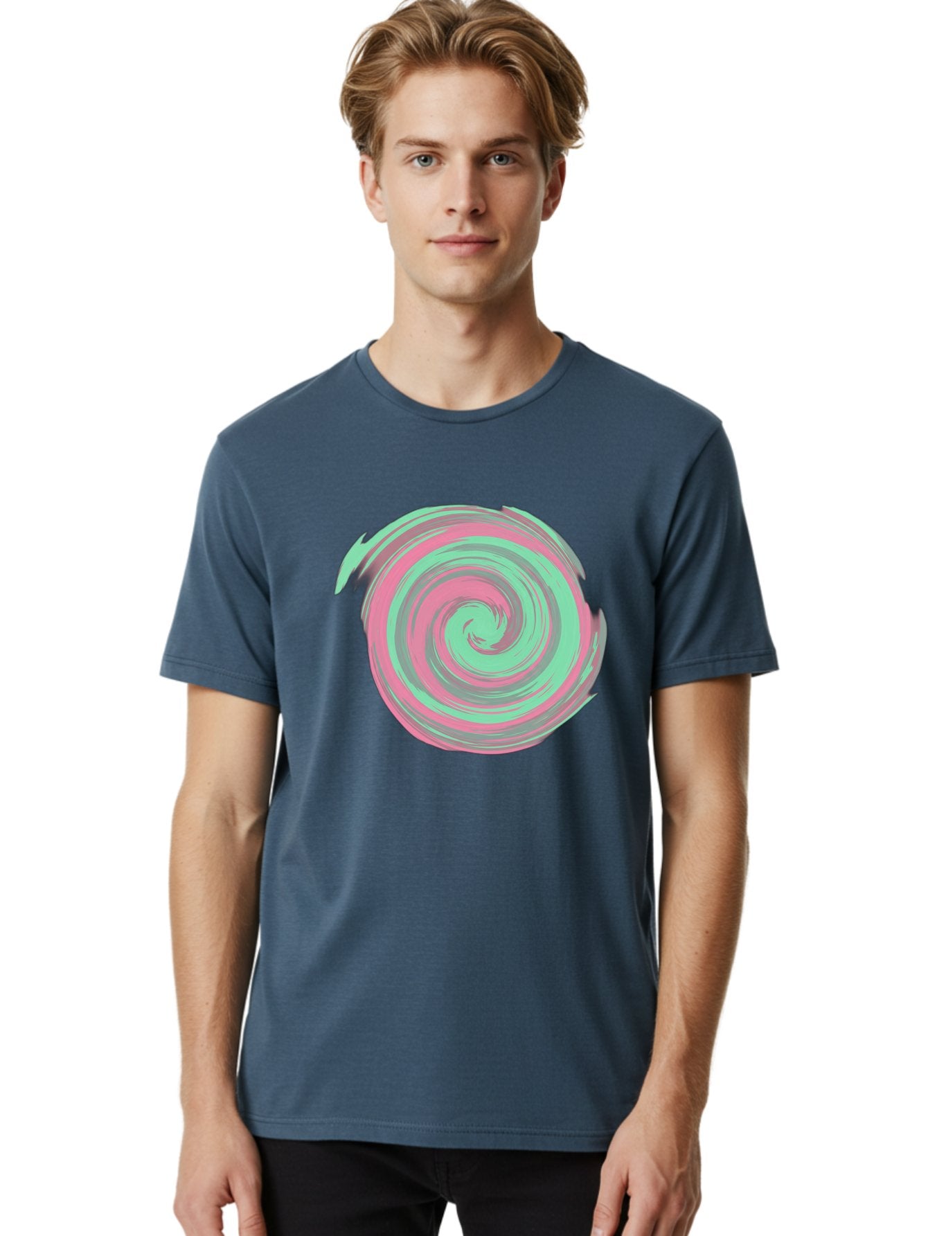Pink-And-Grey-Spiral Men'S Graphic Tee, 100% Cotton, Comfortable Casual Summer Wear, Machine Washable, Vintage Camera, Old Camera, Antique Camera, Black Camera, Classic Photography, Photography Equipment, Nostalgic Device, Film Camera, Bag951 23