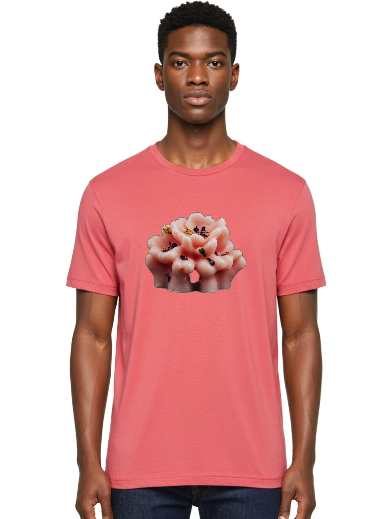 Pink-Flower-Shaped-Candle Men'S Graphic Tee, 100% Cotton, Comfortable Casual Summer Wear, Machine Washable, Vintage Camera, Old Camera, Antique Camera, Black Camera, Classic Photography, Photography Equipment, Nostalgic Device, Film Camera, Bag956 18
