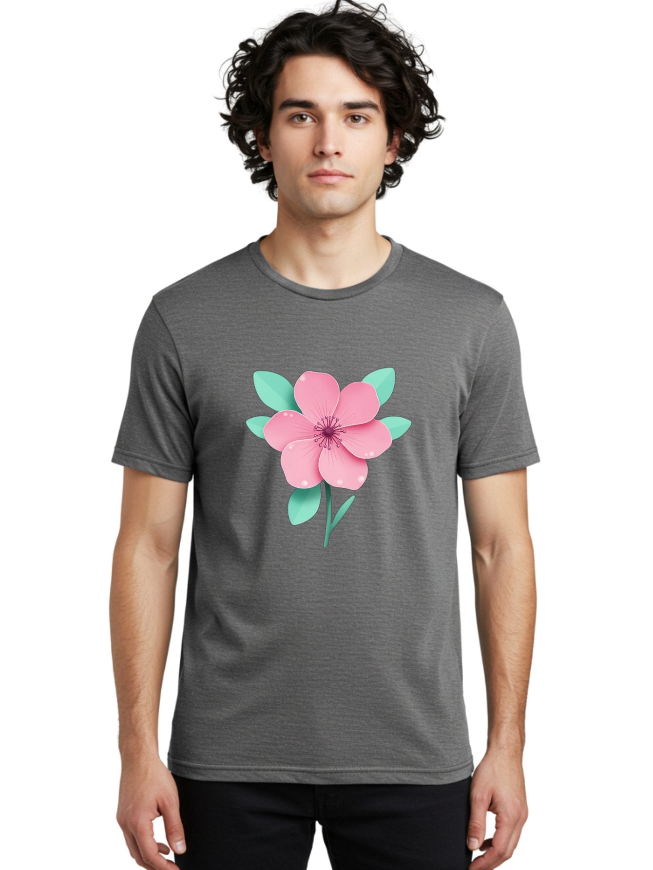 Pink-Flower Men'S Graphic Tee, 100% Cotton, Comfortable Casual Summer Wear, Machine Washable, Vintage Camera, Old Camera, Antique Camera, Black Camera, Classic Photography, Photography Equipment, Nostalgic Device, Film Camera, Camera Art Bag957 30