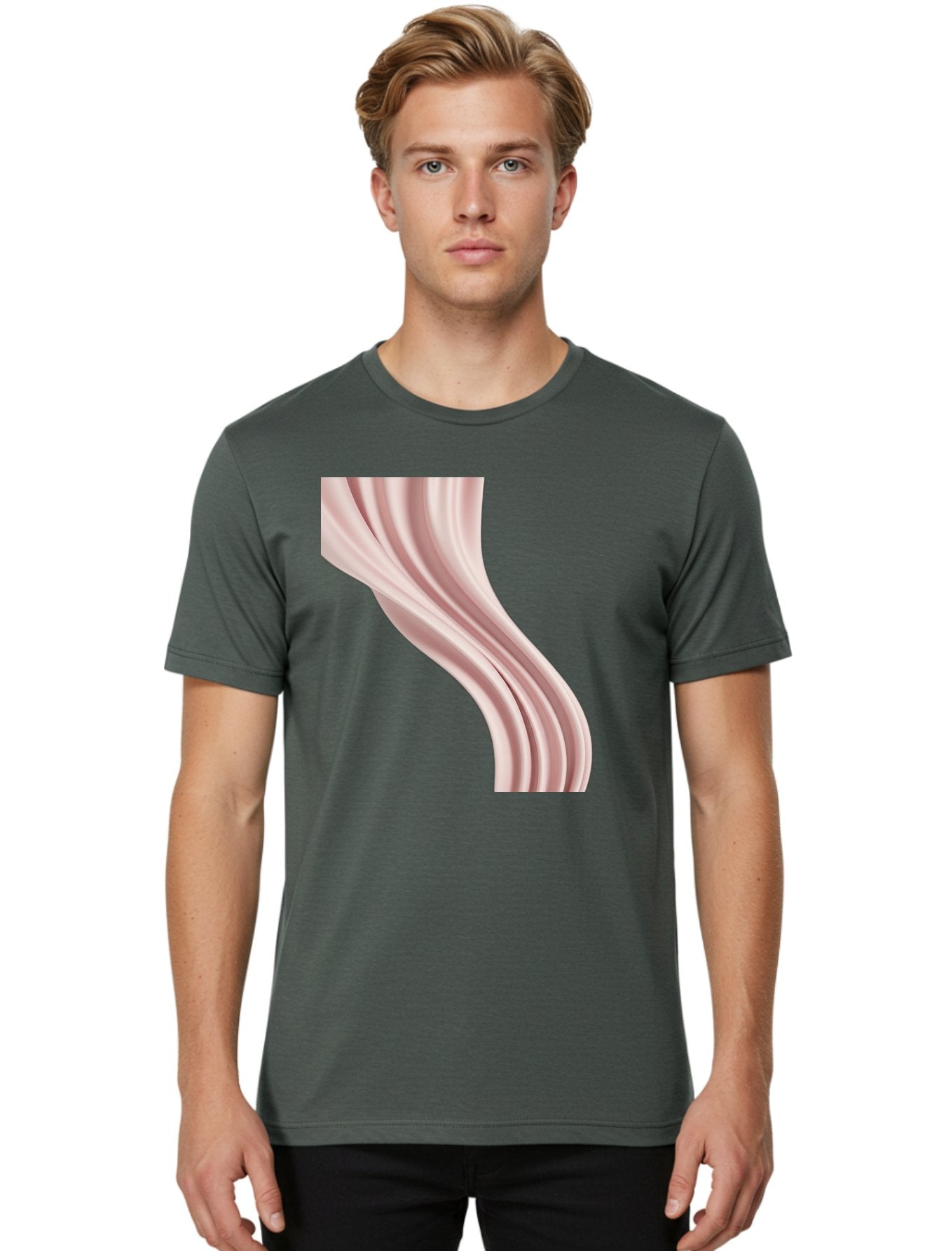 Pink-Ribbon Men'S Graphic Tee, 100% Cotton, Comfortable Casual Summer Wear, Machine Washable, Vintage Camera, Old Camera, Antique Camera, Black Camera, Classic Photography, Photography Equipment, Nostalgic Device, Film Camera, Camera Art Bag960 26